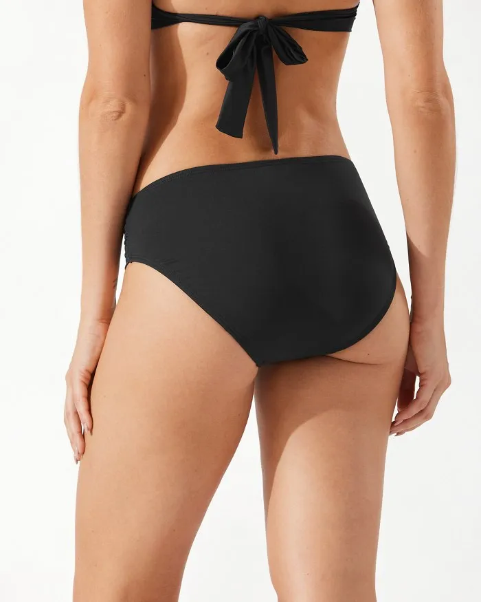 2025 Tommy Bahama Pearl High-Waist Side-Shirred Bikini Bottoms (More colors available) - SW31019B