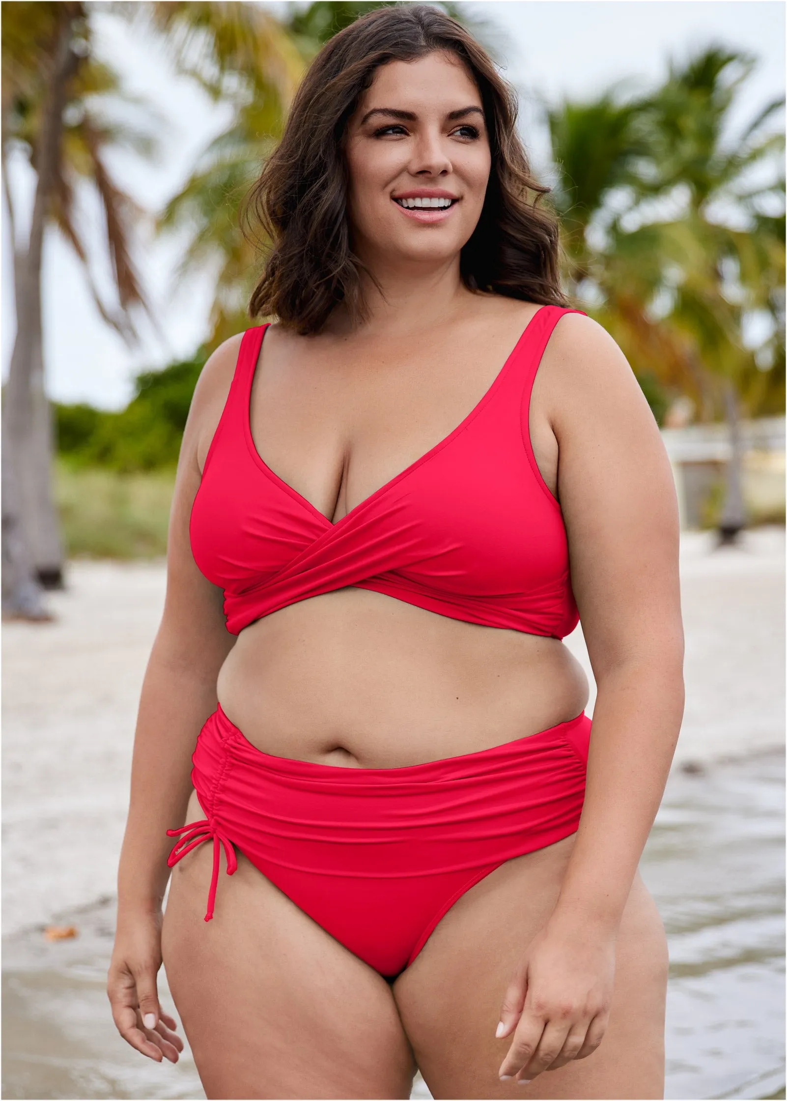 Adjustable Mid-Rise Bottom - Red Hot