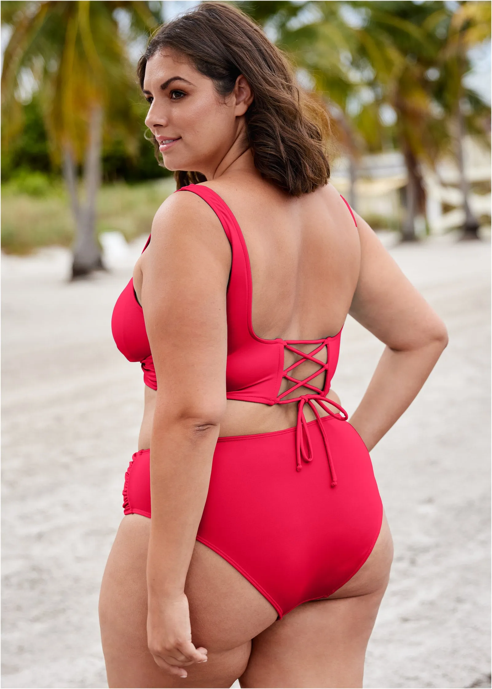 Adjustable Mid-Rise Bottom - Red Hot