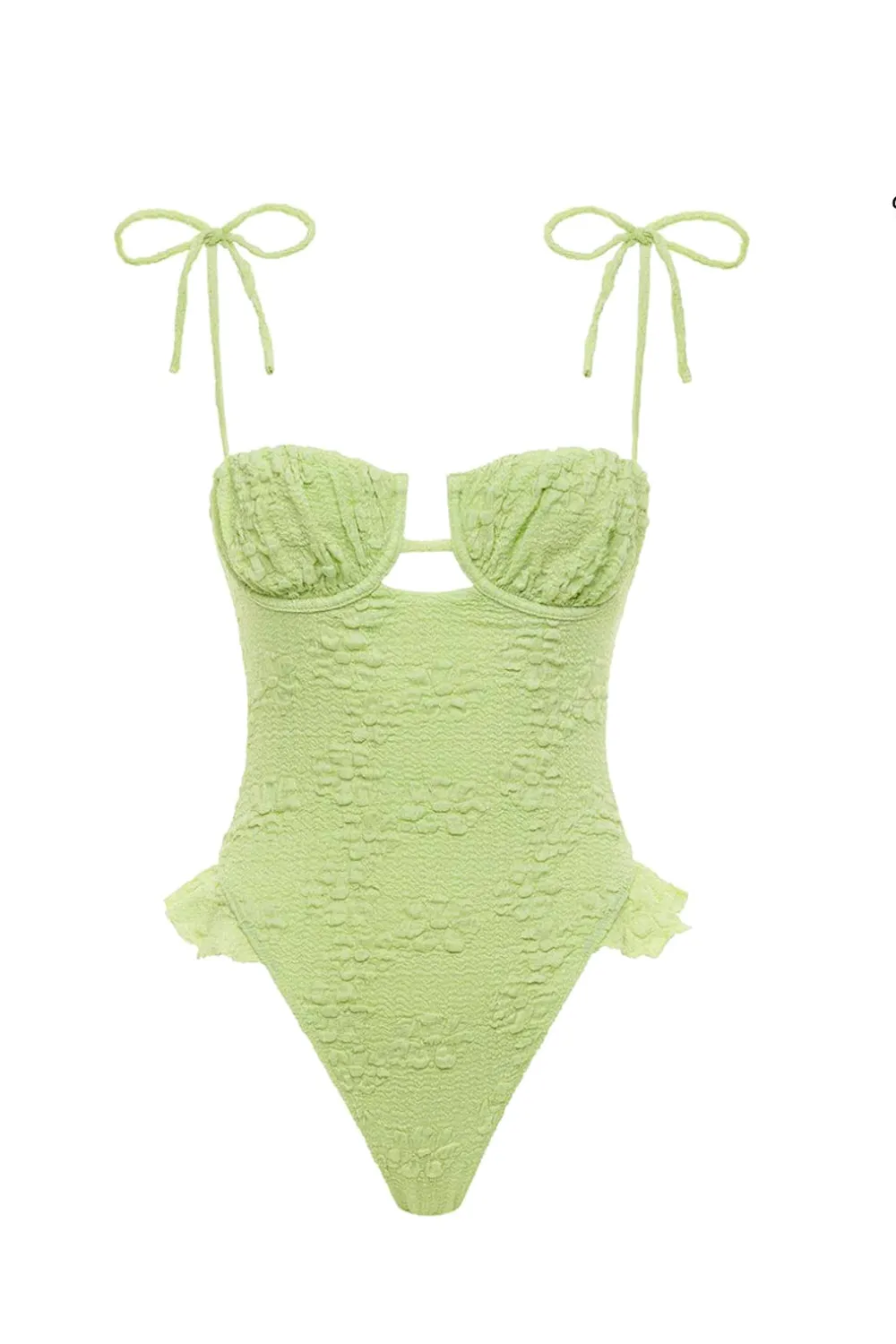 Avo Floral Petal Ruffle One-Piece