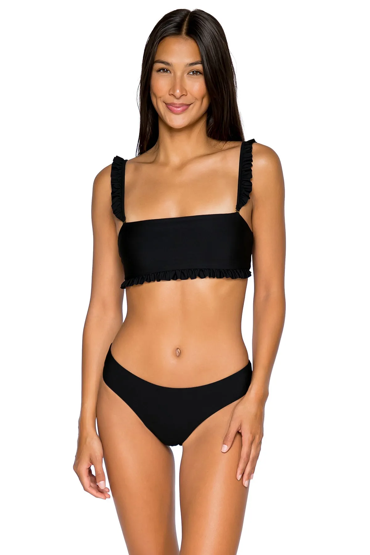 B Swim Black Out Rip Tide Hipster Bottom