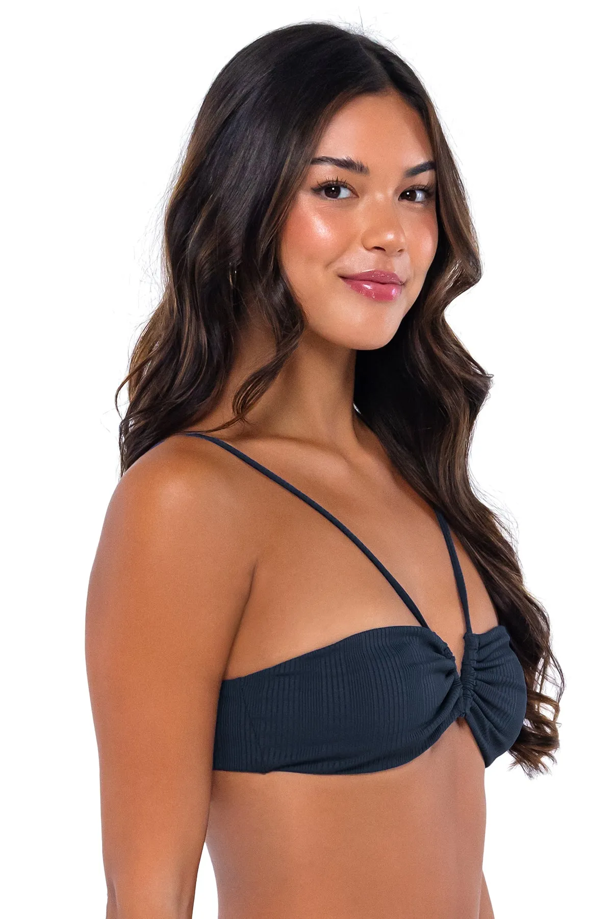 B Swim Navy Baja Rib Anisa Top