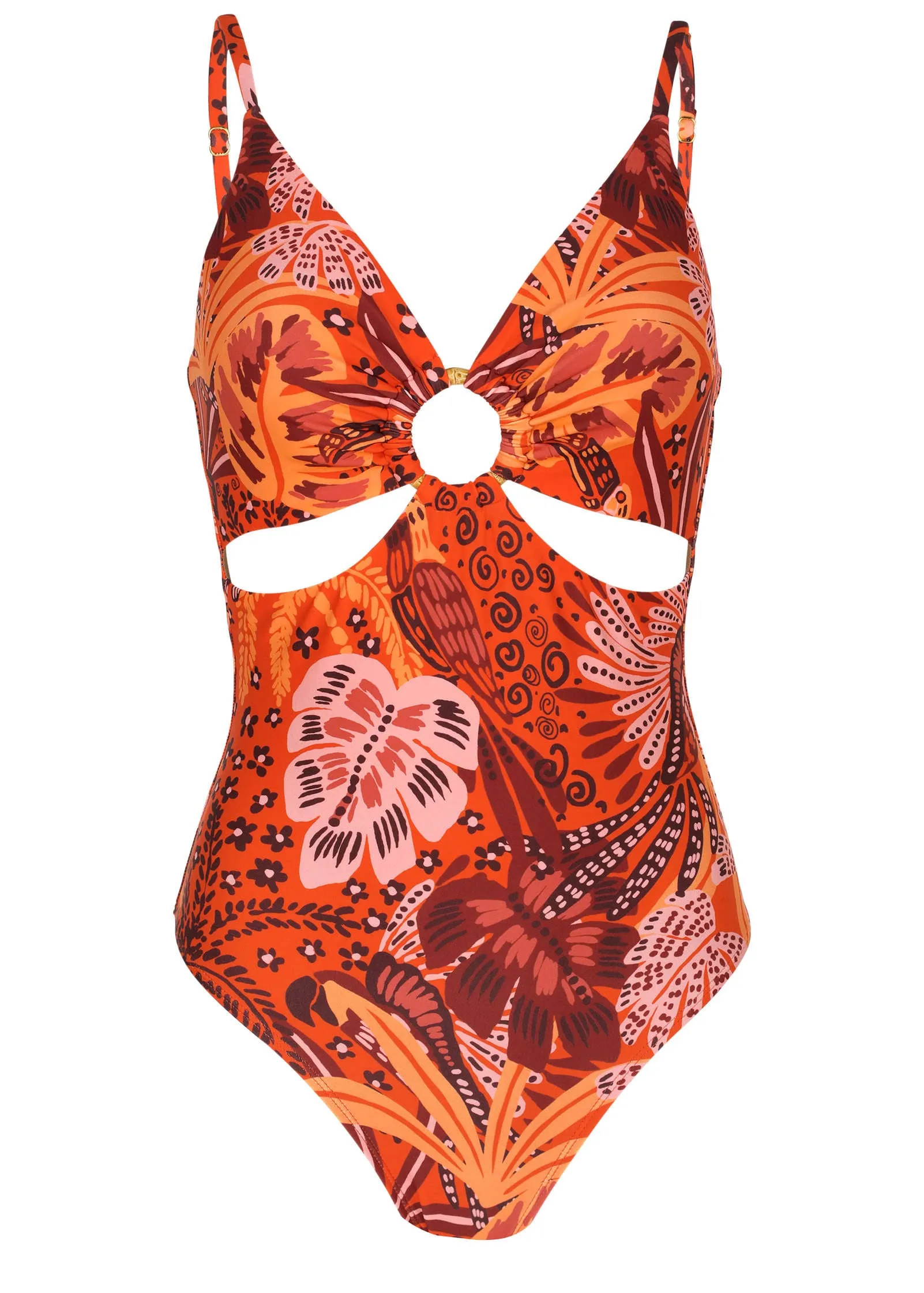 Bamboo Ring One-Piece - Parrot Palm