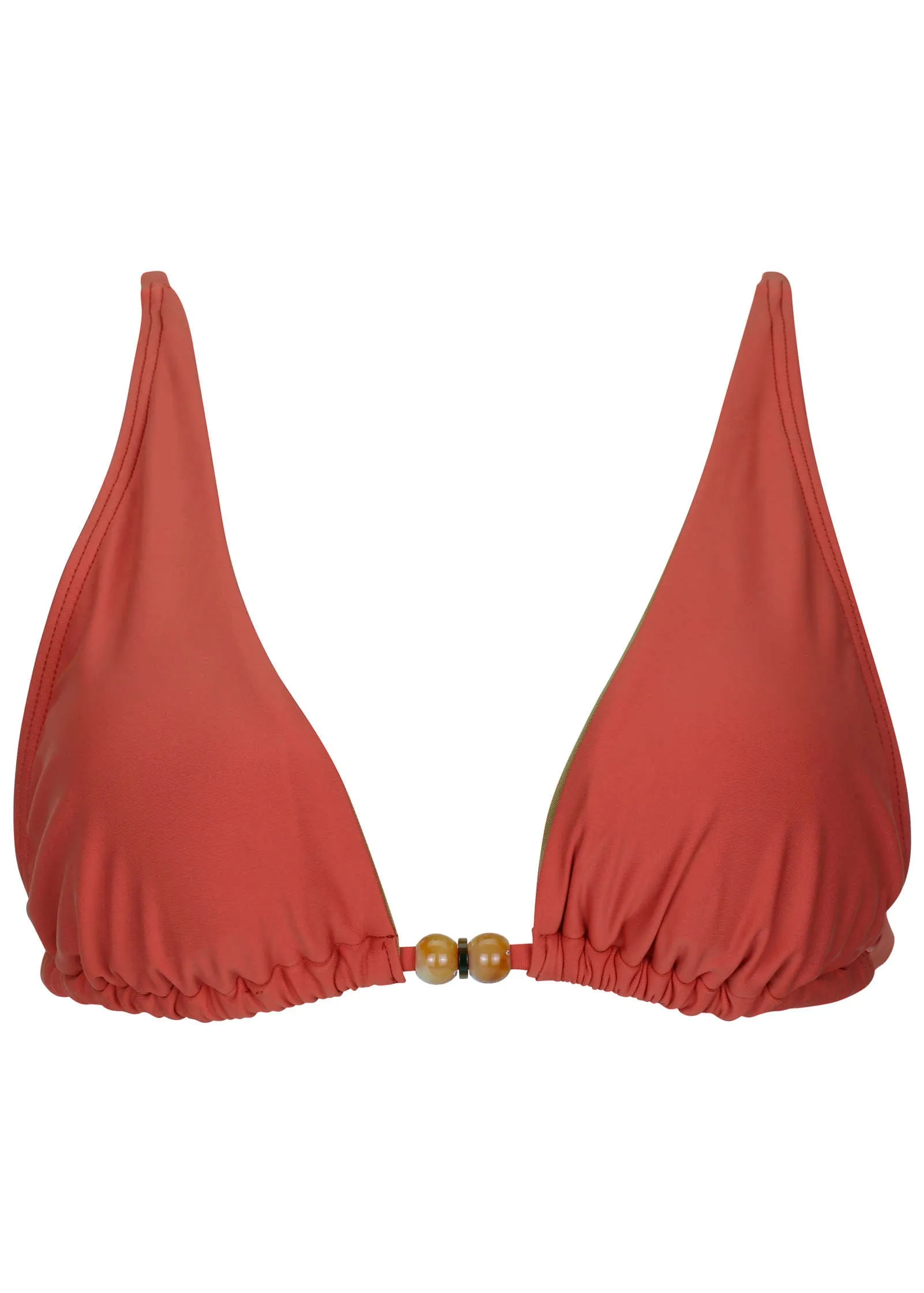 Beaded Triangle Top - Cranberry