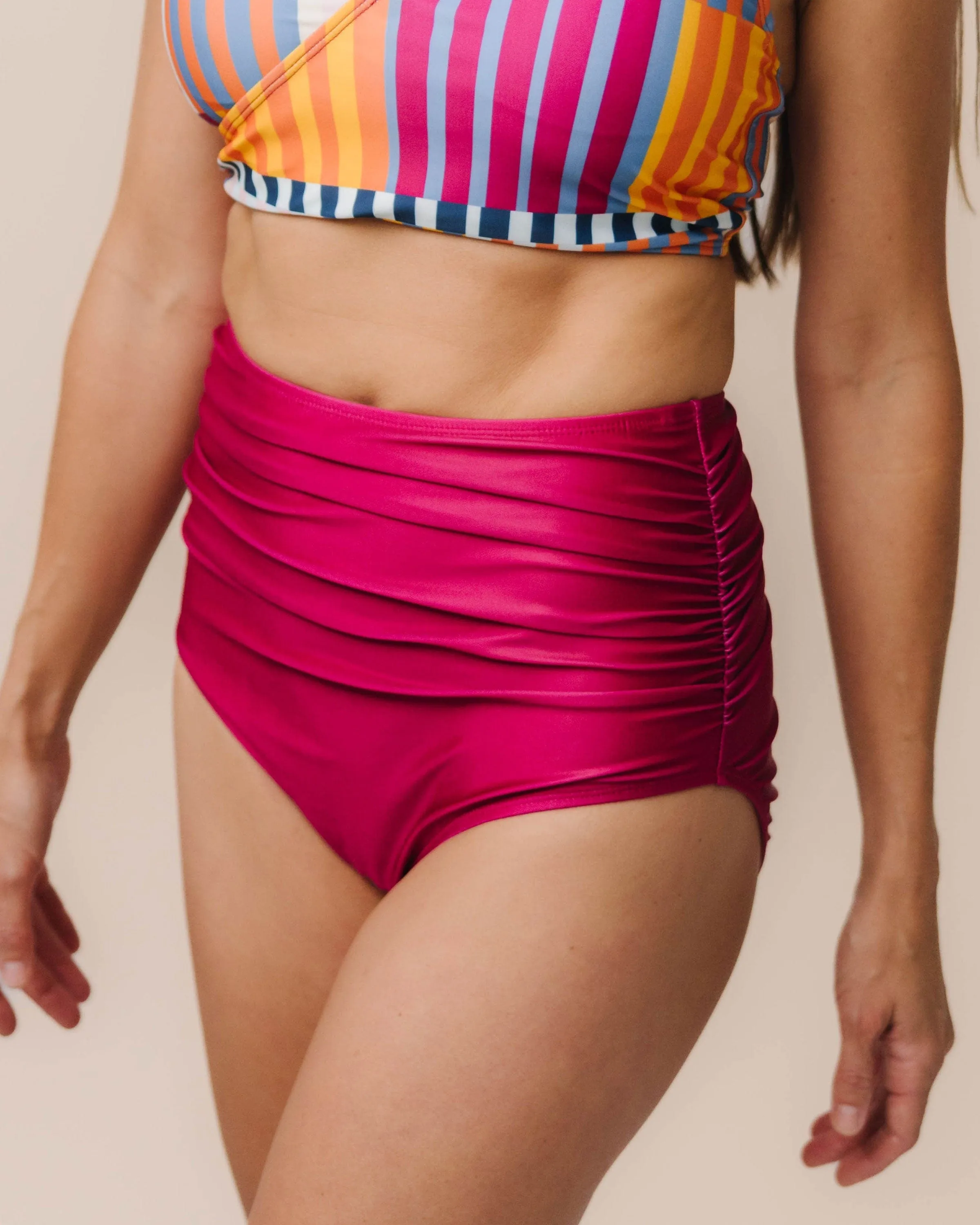 Berry Ruched High Rise Bottom