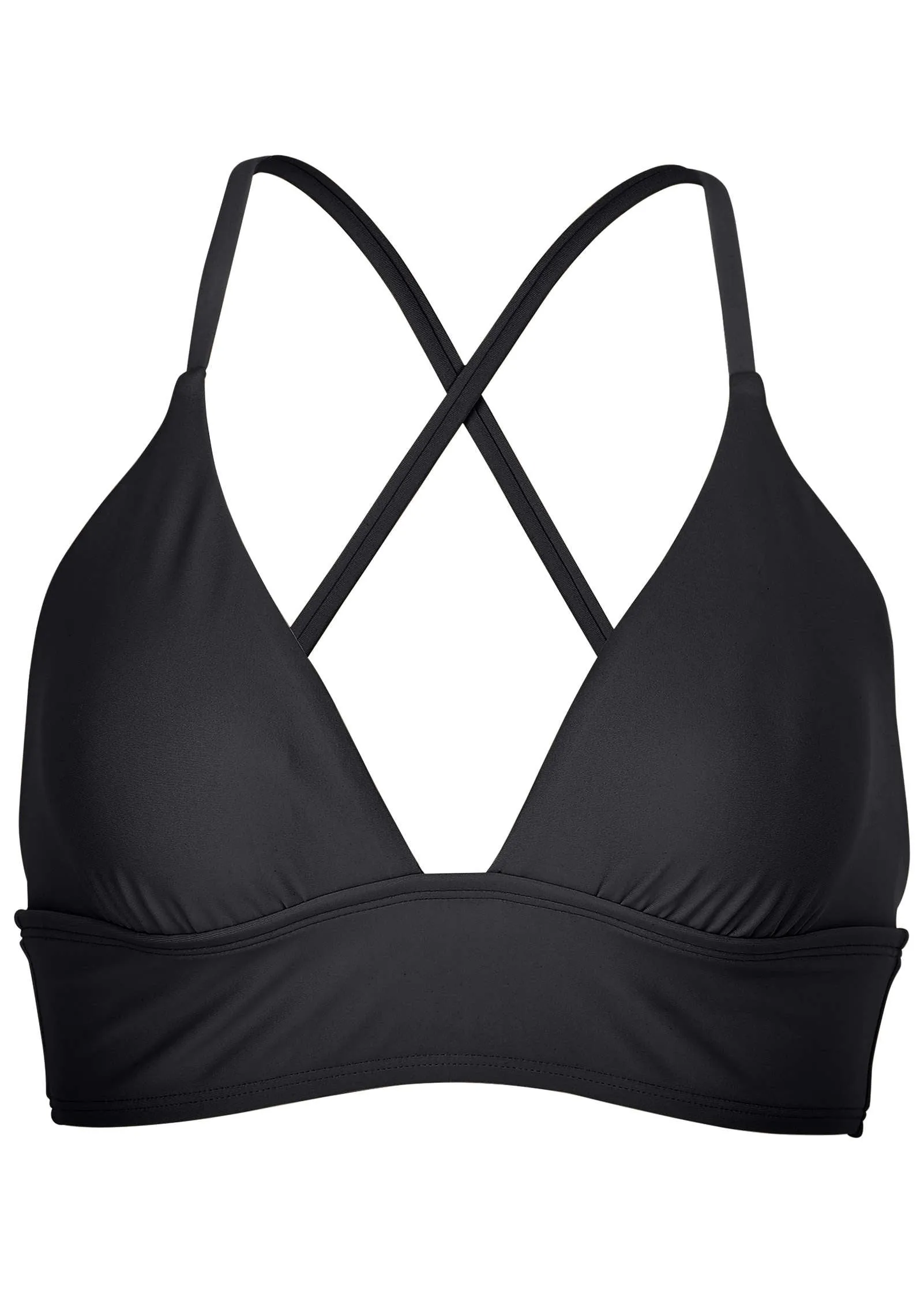Bimini Long Line Bikini Top - Black