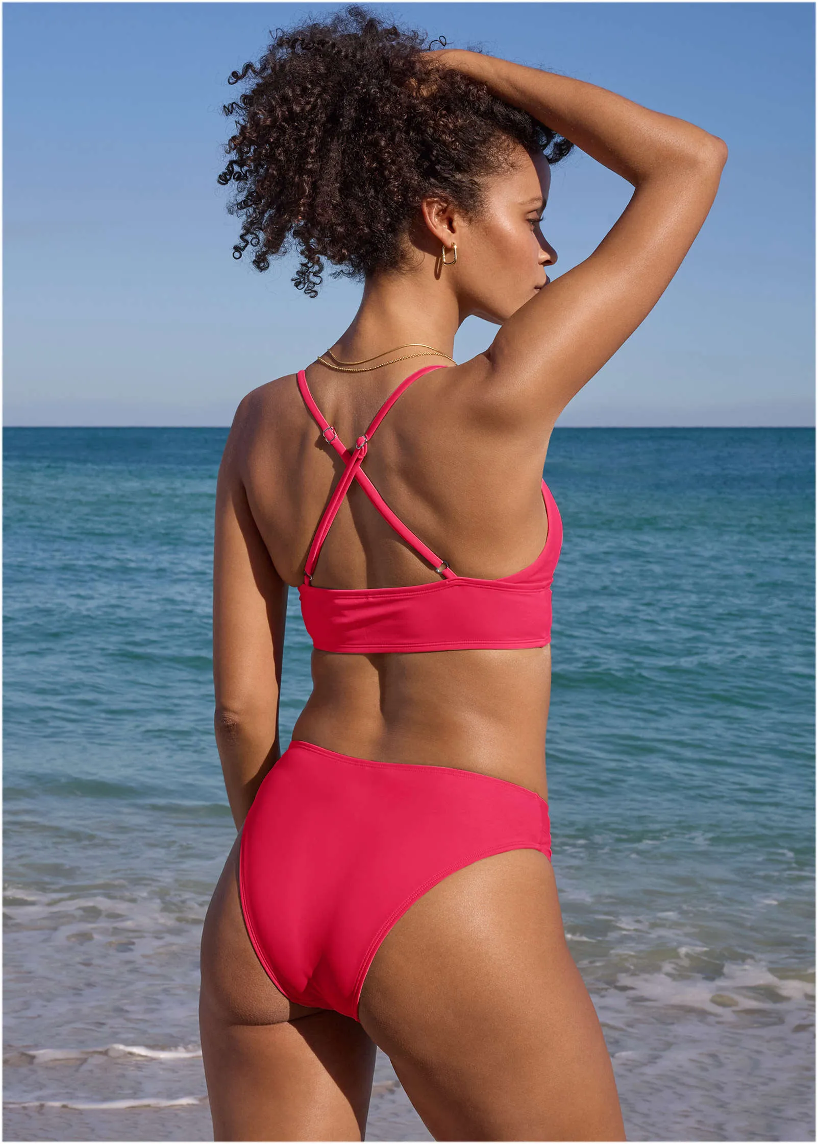Bimini Long Line Bikini Top - Raspberry