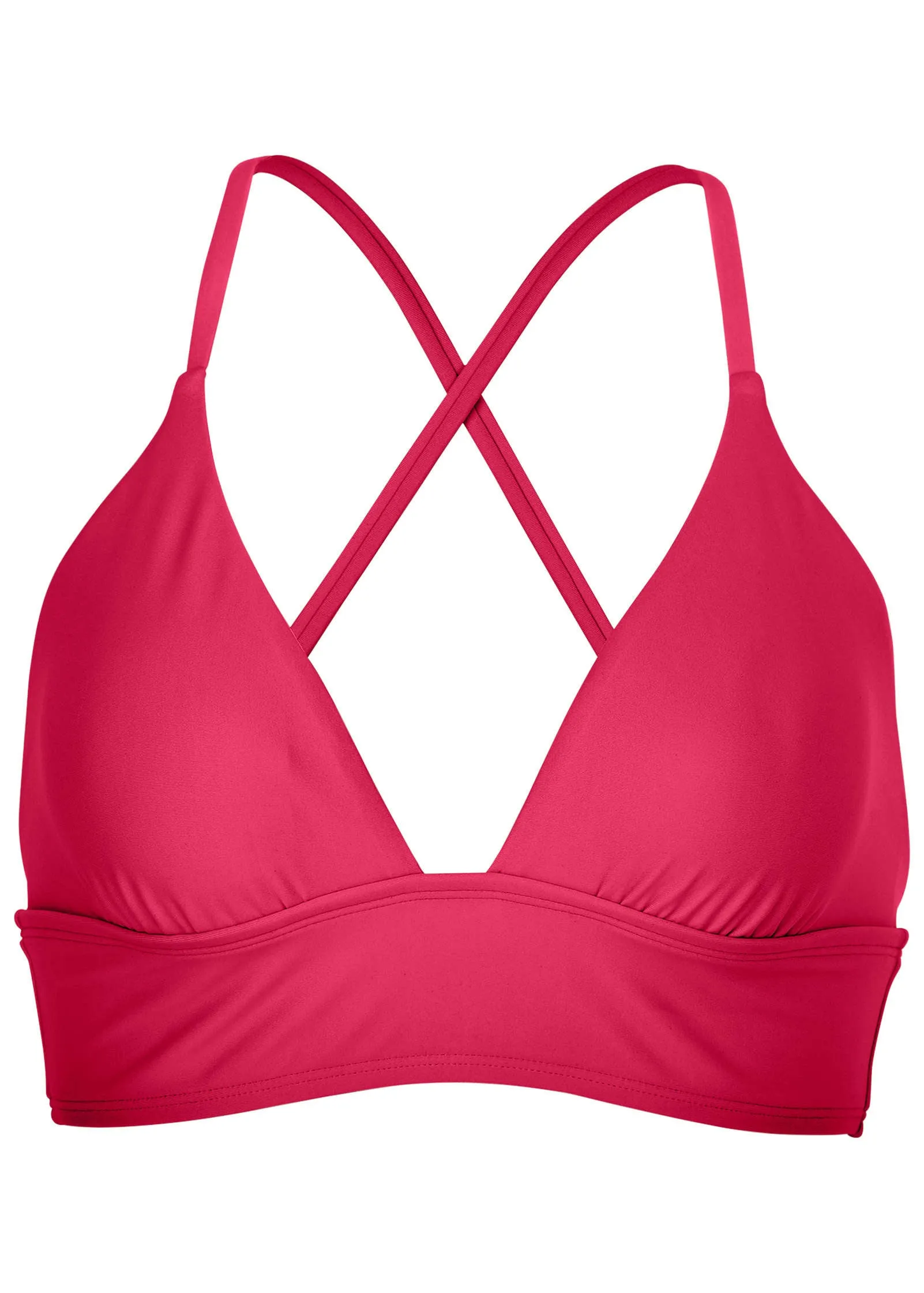 Bimini Long Line Bikini Top - Raspberry