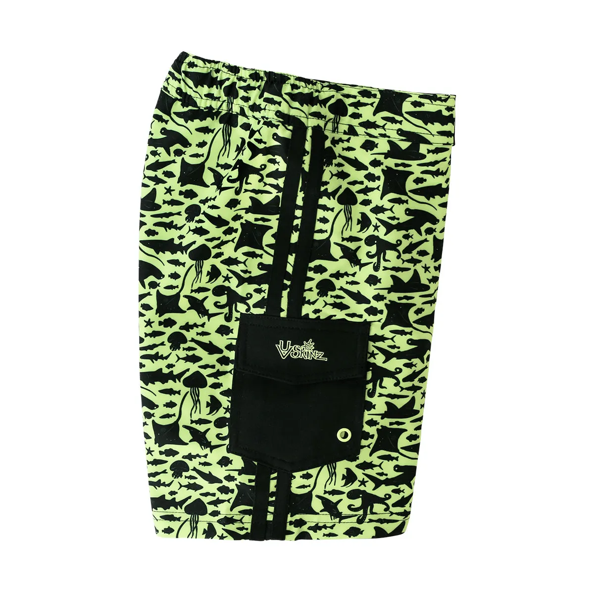 Boy's Racer Stripe Board Shorts