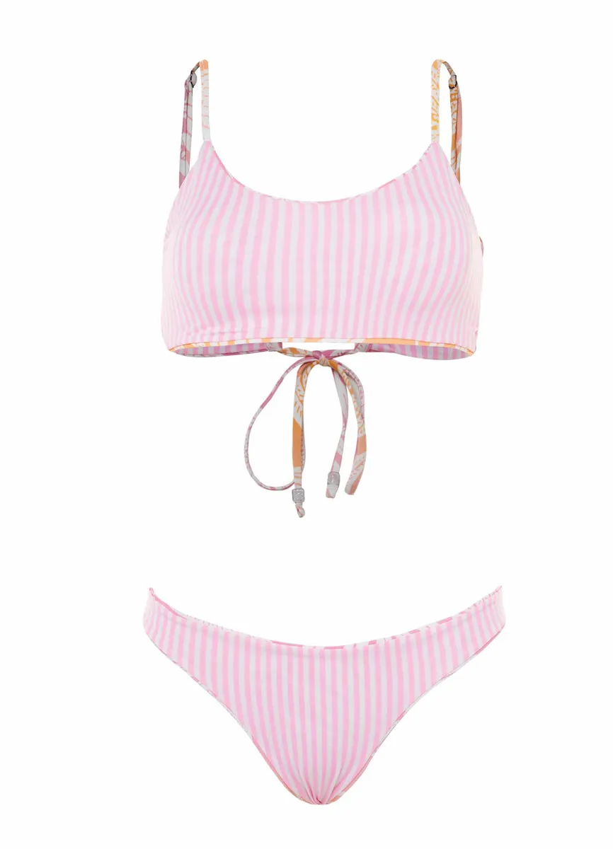Ceci Sporty Bralette Bikini Top Ombre Foliage