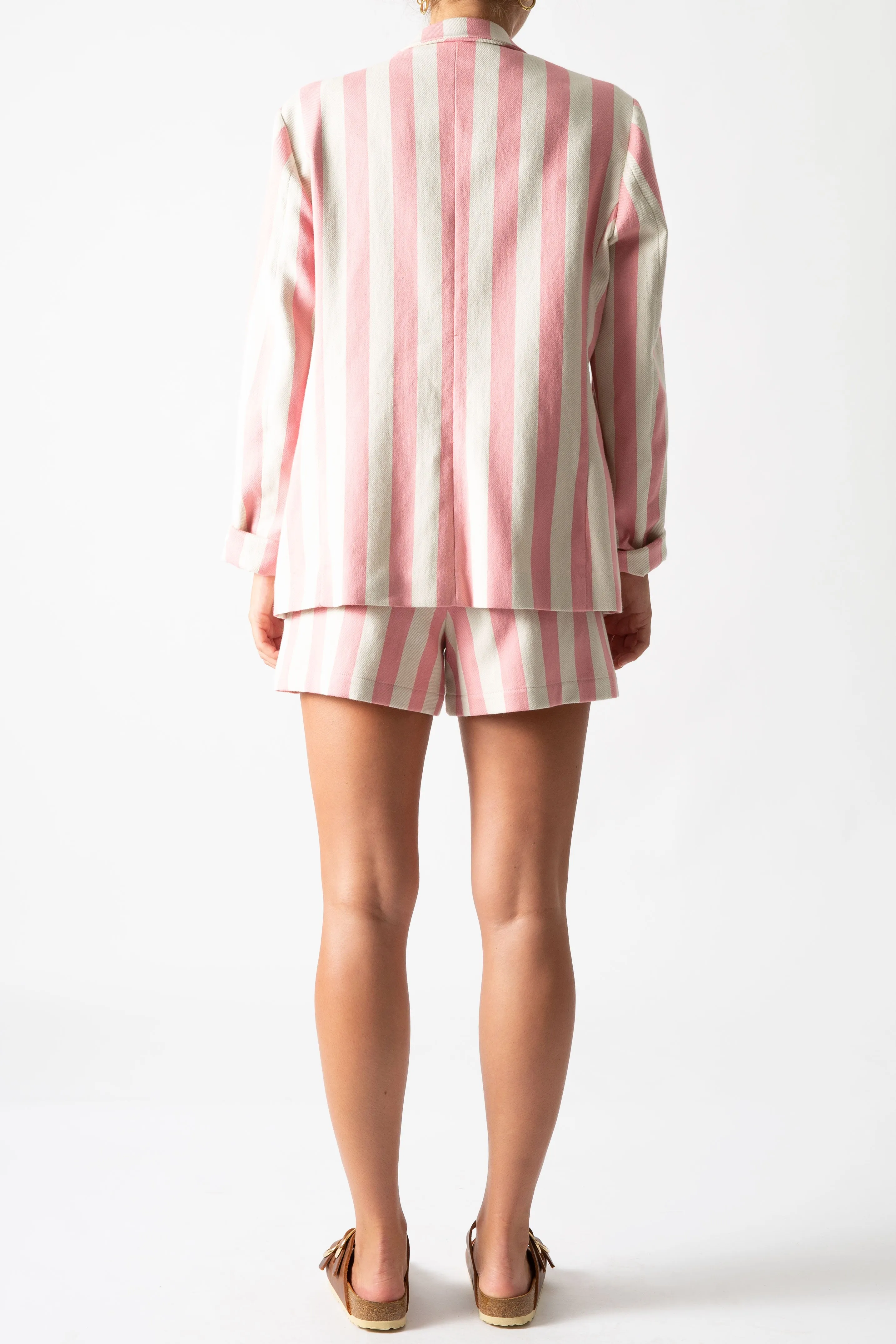 Chiara Oversized Striped Cotton Blazer