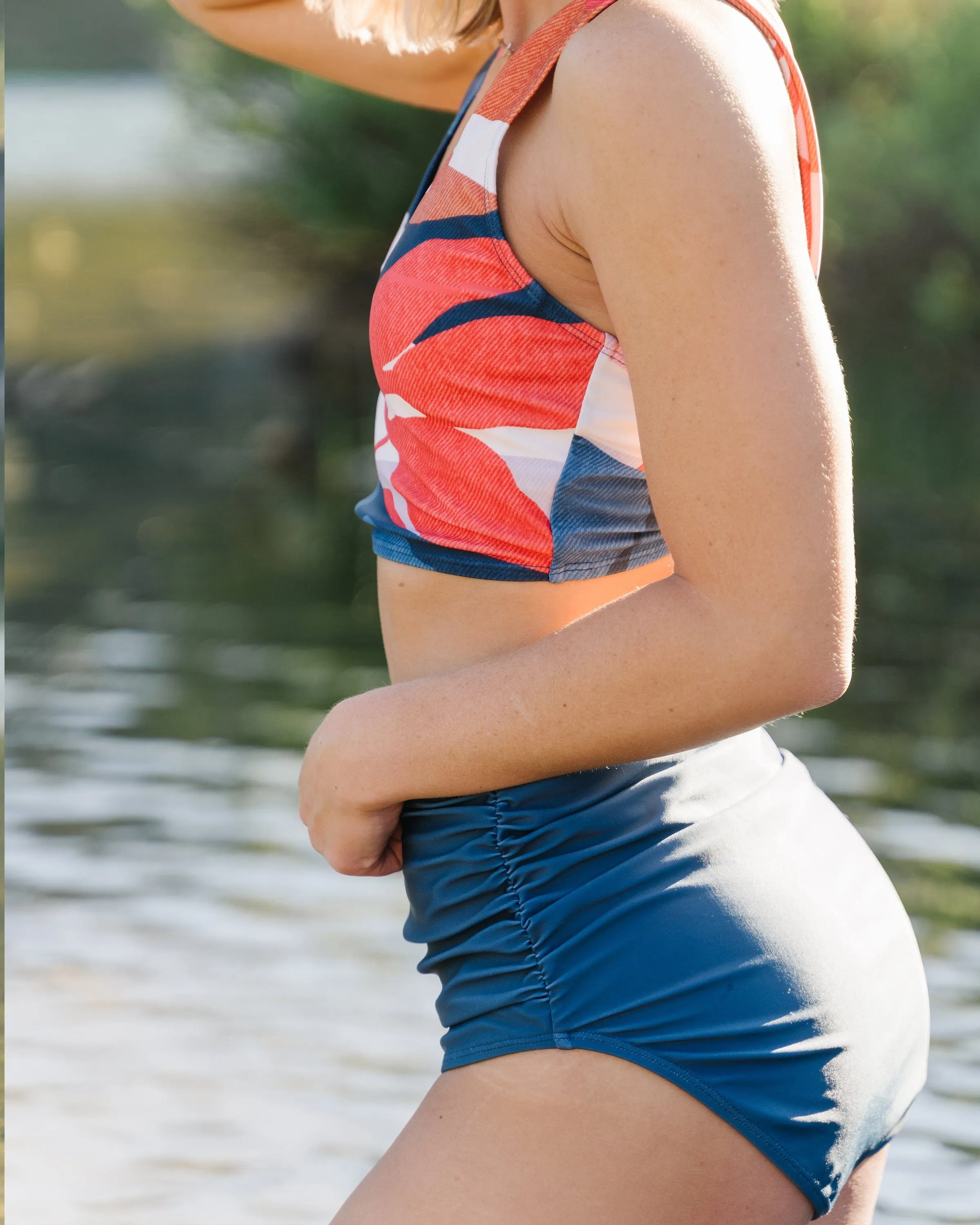 Coastal Ruched High Rise Bottom