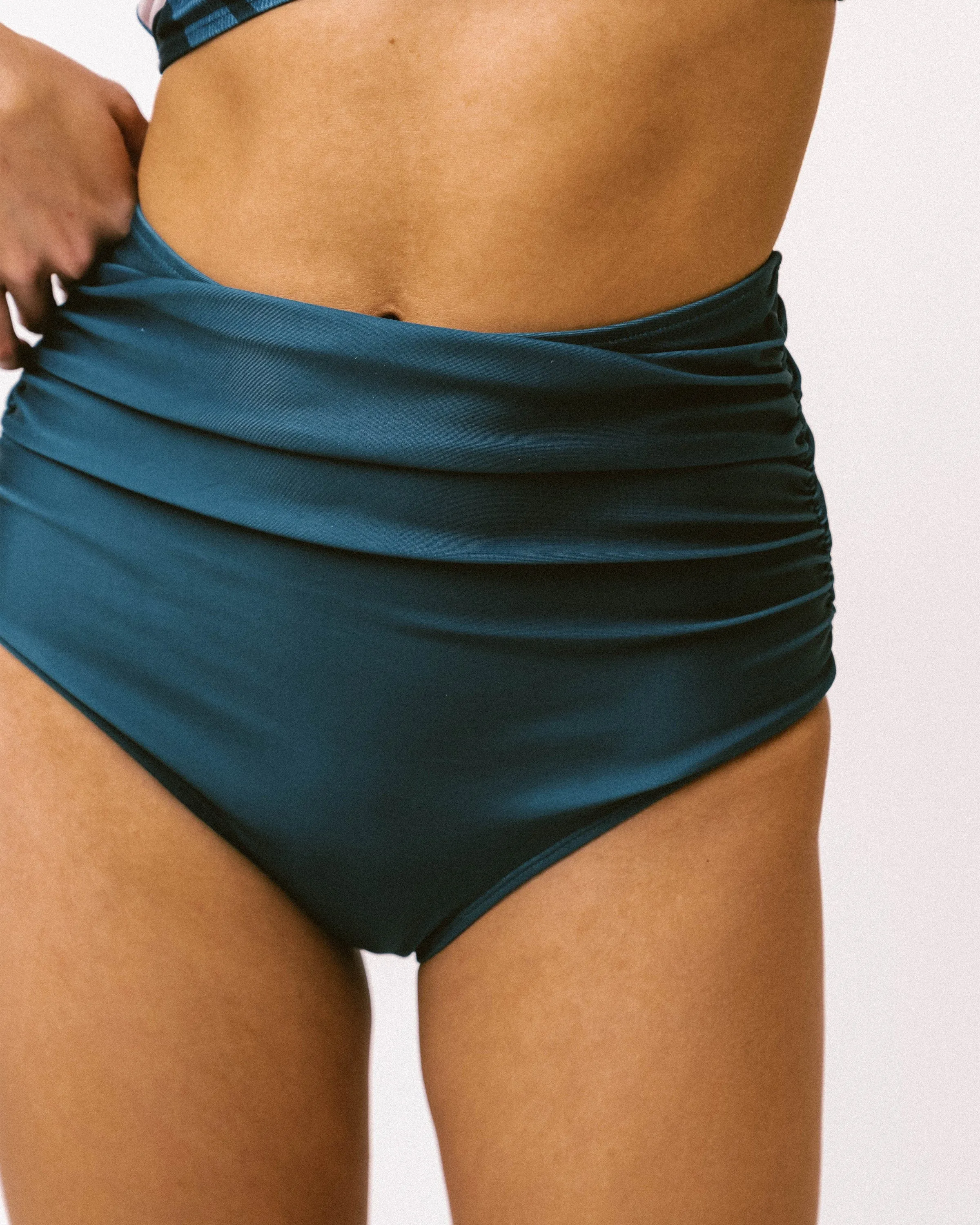 Coastal Ruched High Rise Bottom