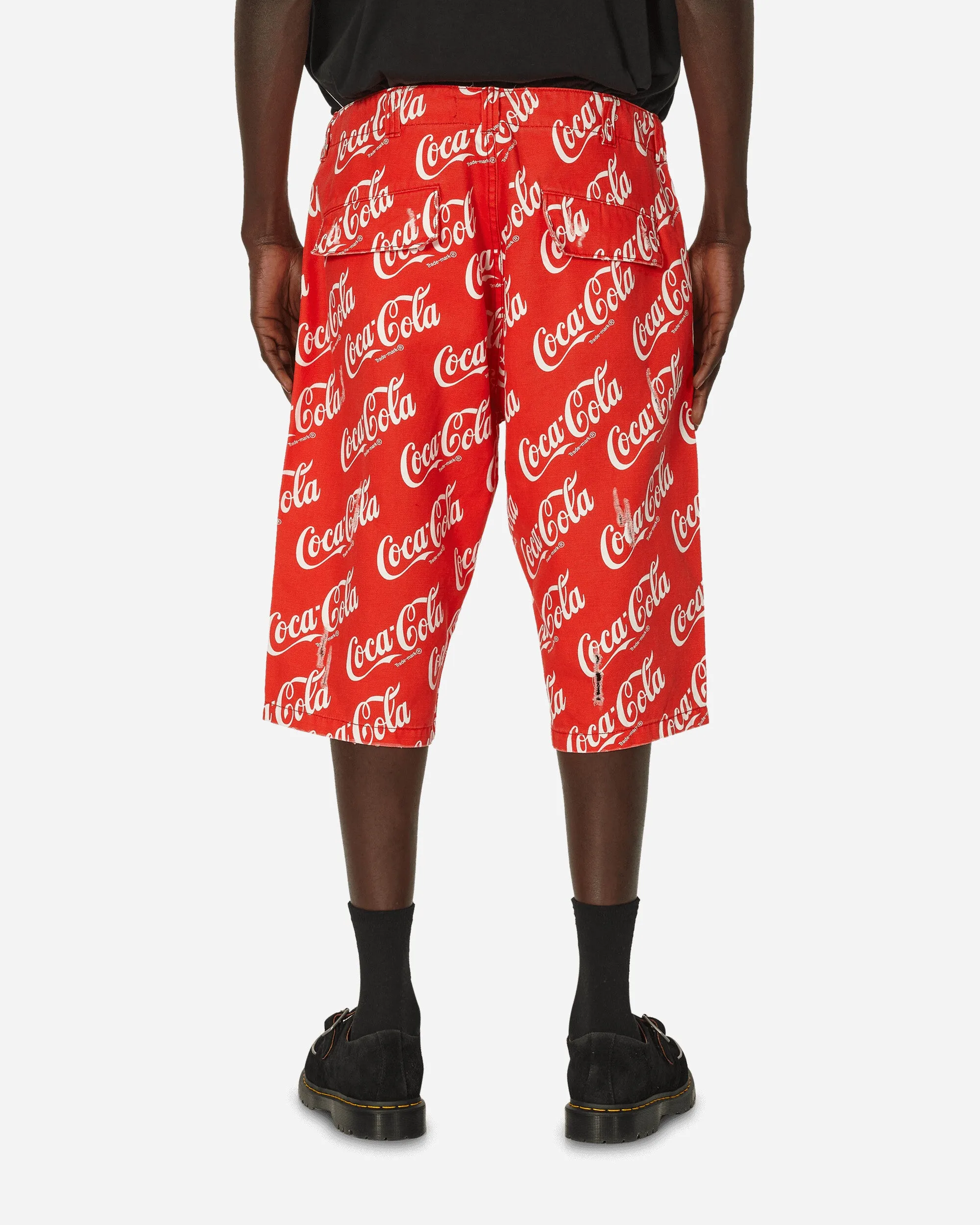 Coca-Cola Printed Canvas Shorts Red