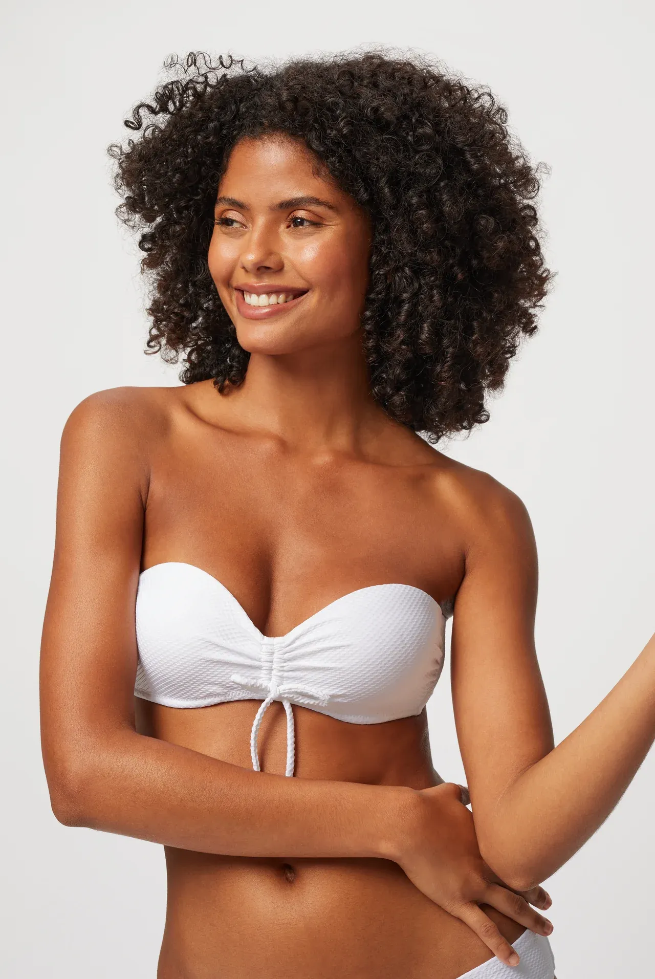Core Bandeau Bikini Top in White