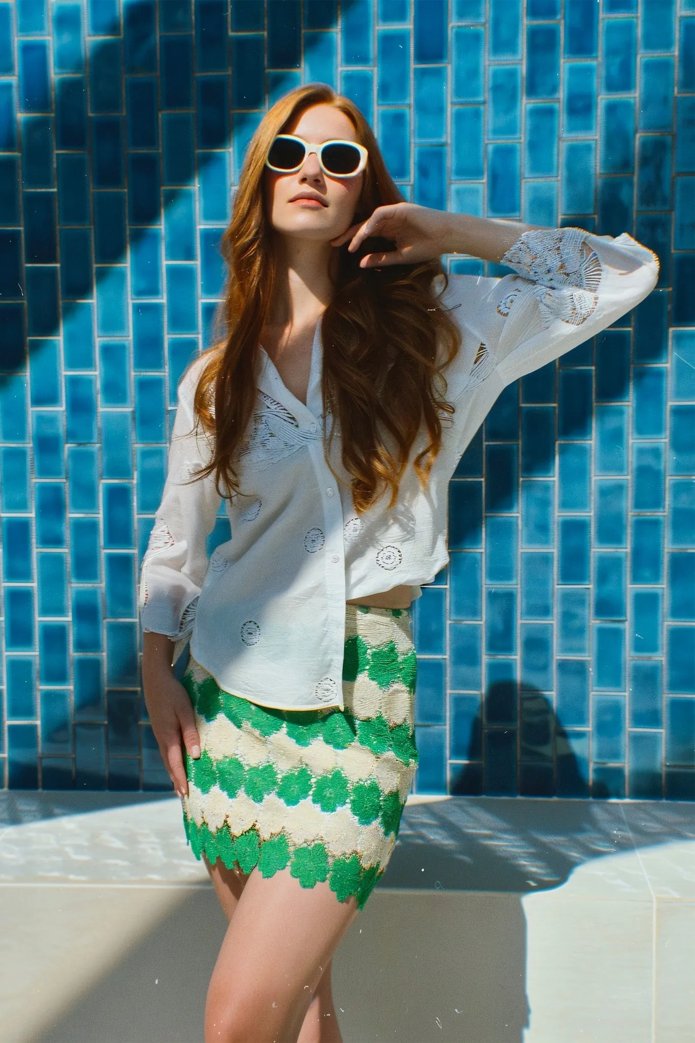 Corinne Falcon Embroidery Blouse