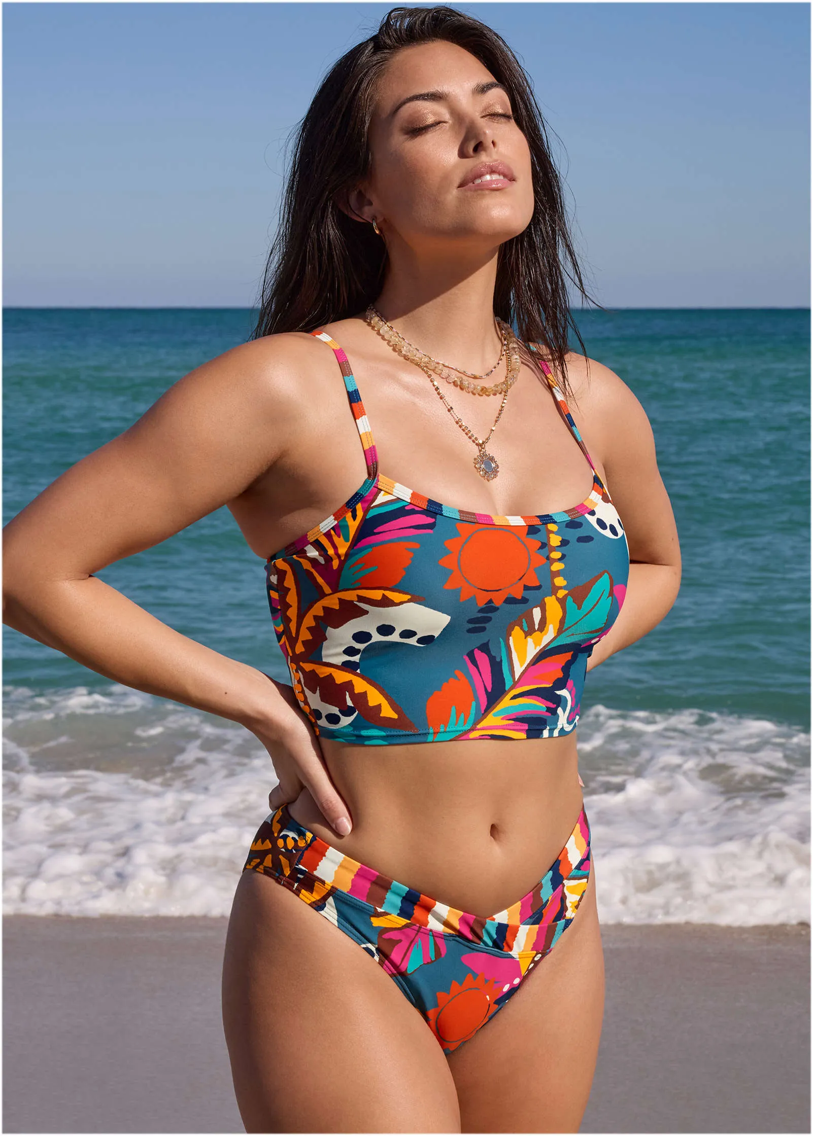 Crop Tankini - Retro Chicka Combo