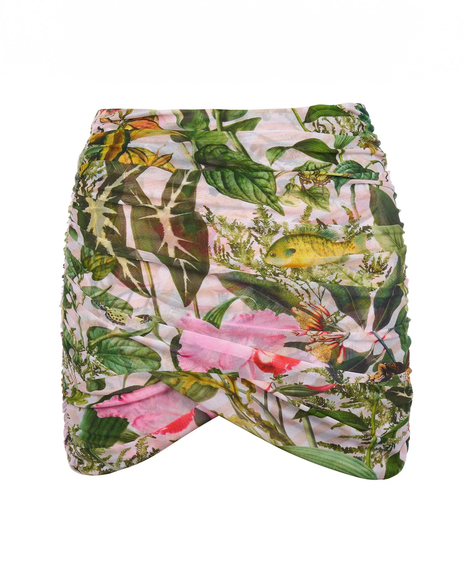 Cross Mesh Skirty - Floral Ambrosia