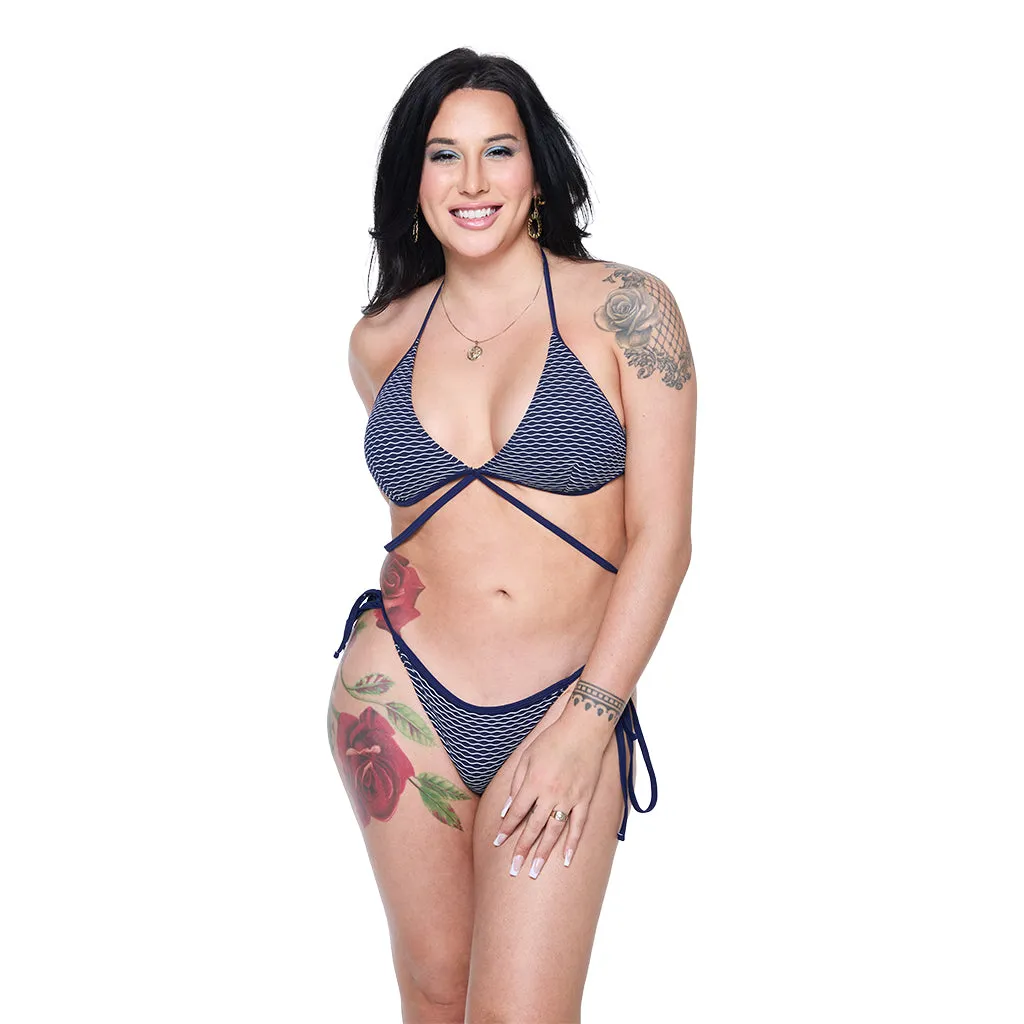 Cusp Tie Bottom (Wide) - Navy Wave