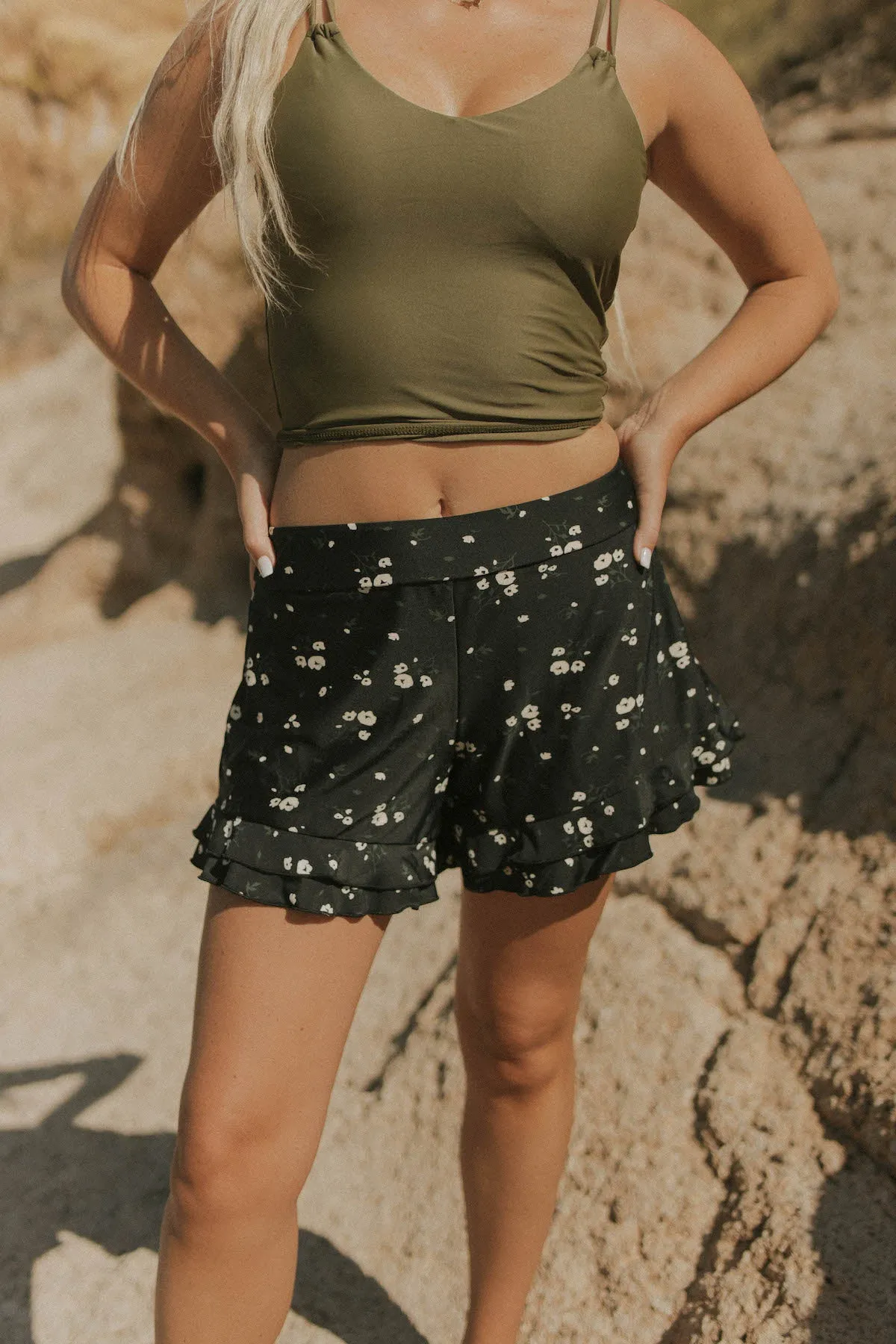 Dahlia High-Waisted Swim Shorts