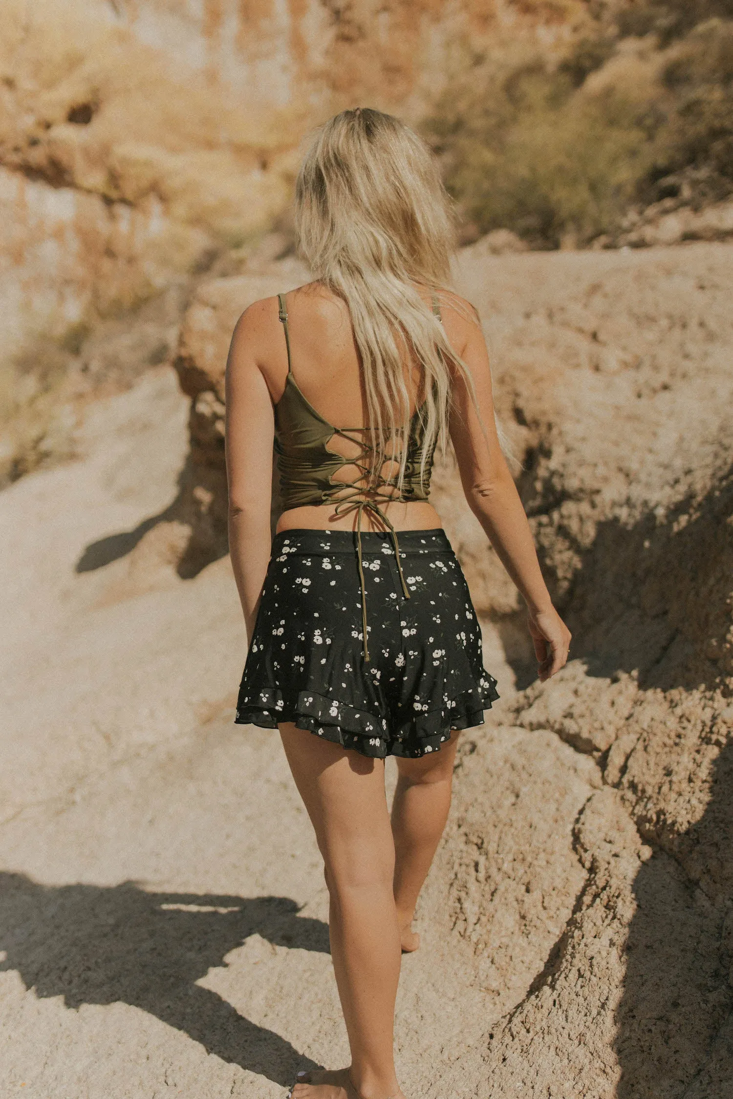 Dahlia High-Waisted Swim Shorts
