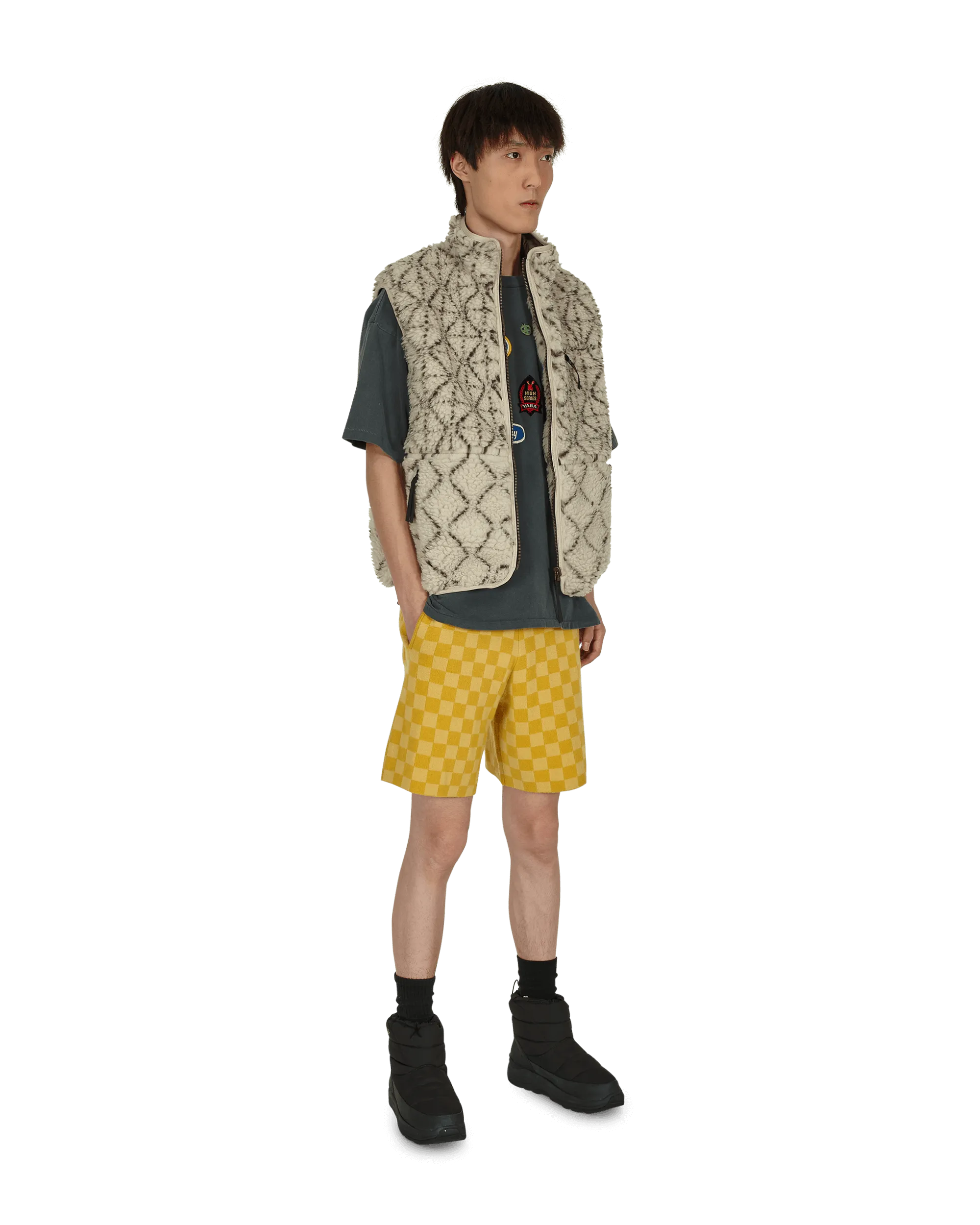 Duotone Checkerboard Shorts Yellow