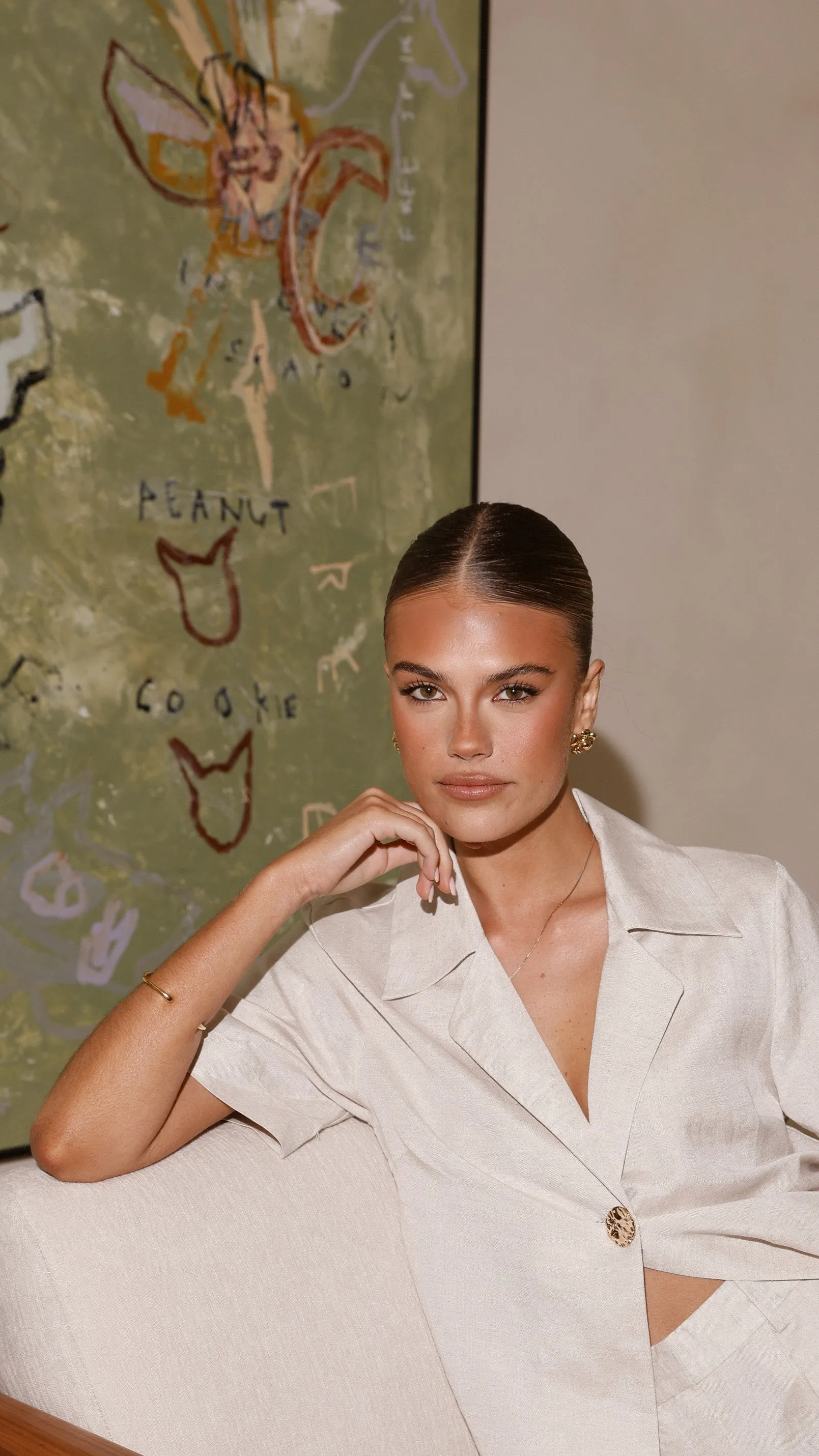 Emmaline Button Shirt - Natural