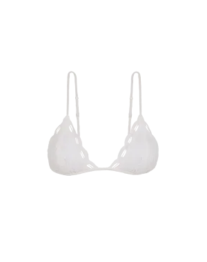 Eyelet Naya Tri Top - White