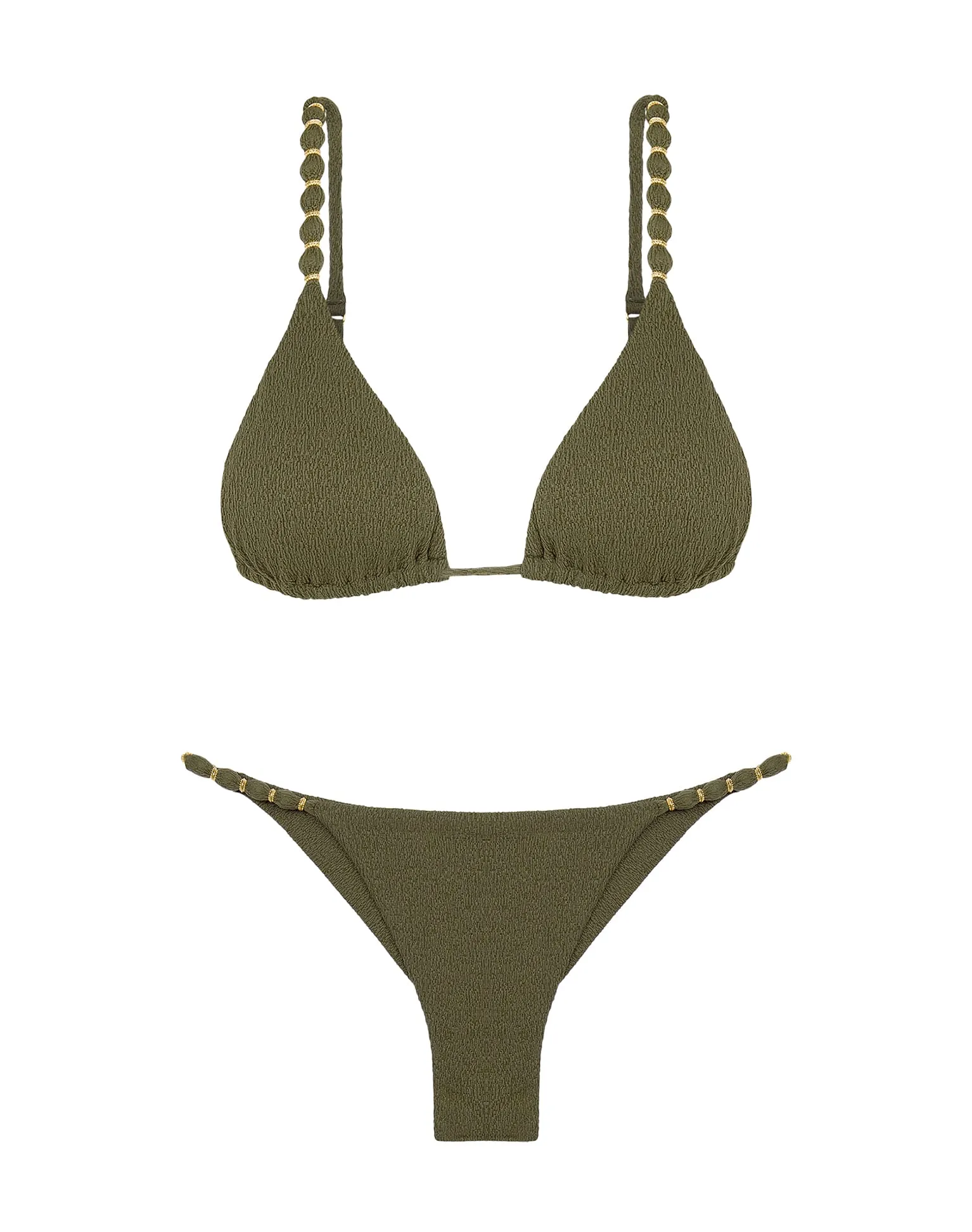 Firenze Beads Tri Parallel Top - Evergreen
