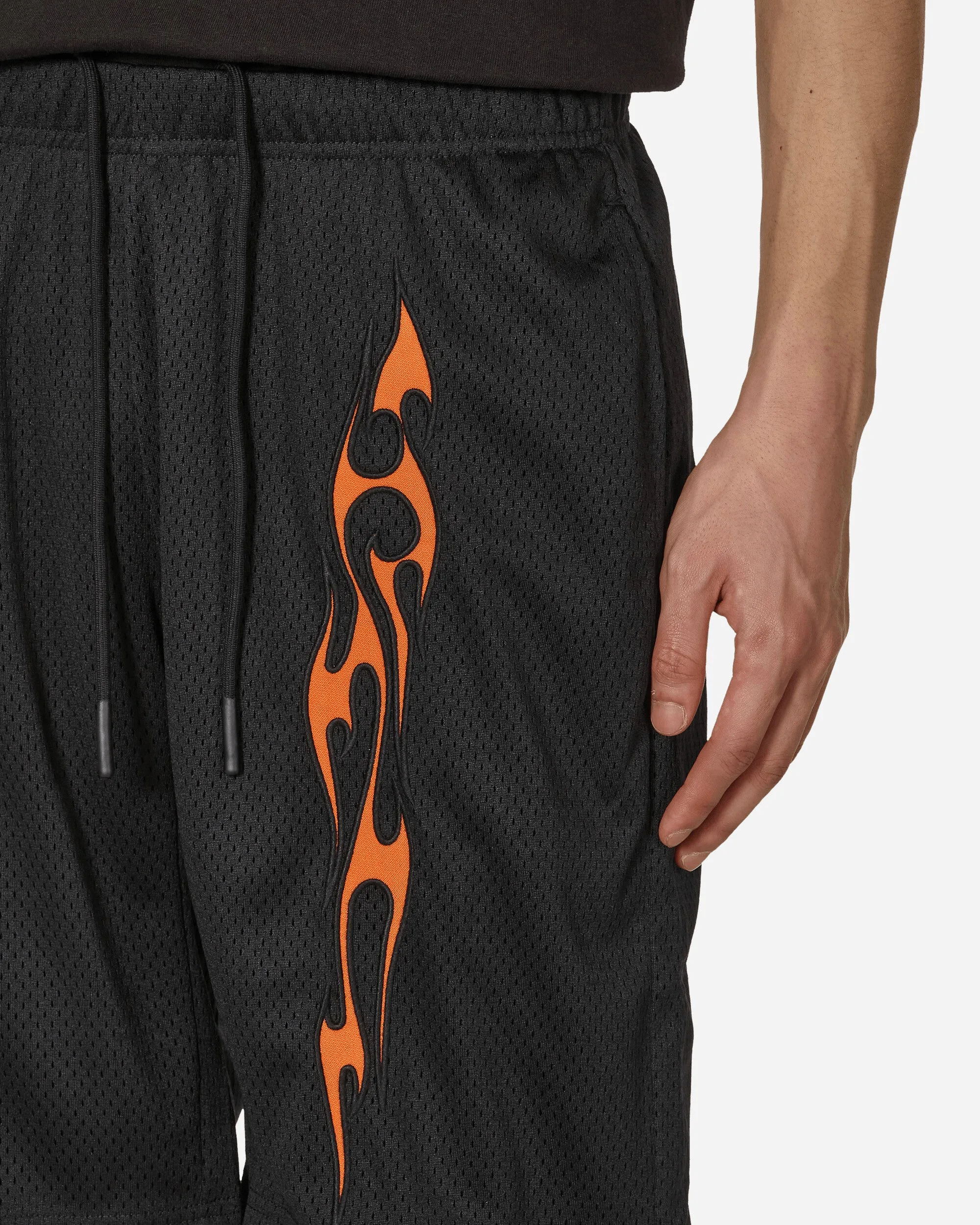 Flame Mesh Shorts Black