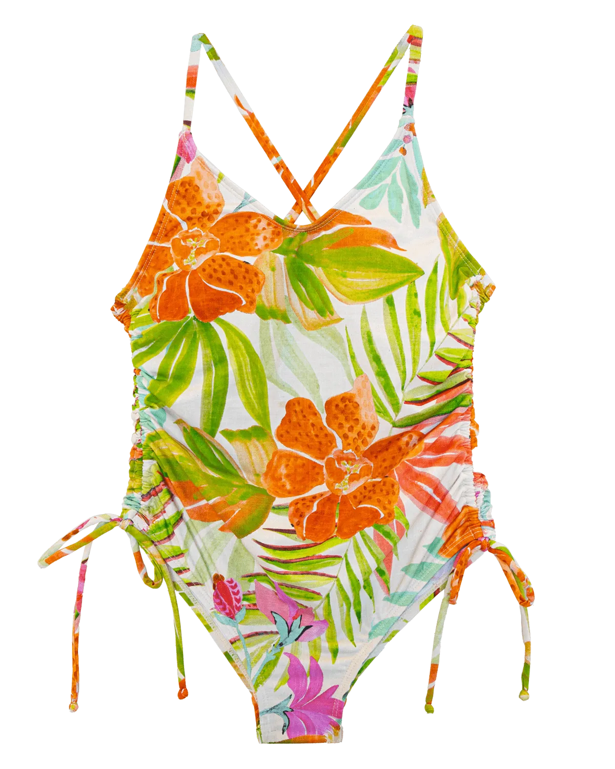 Girls Tropics Tied One Piece