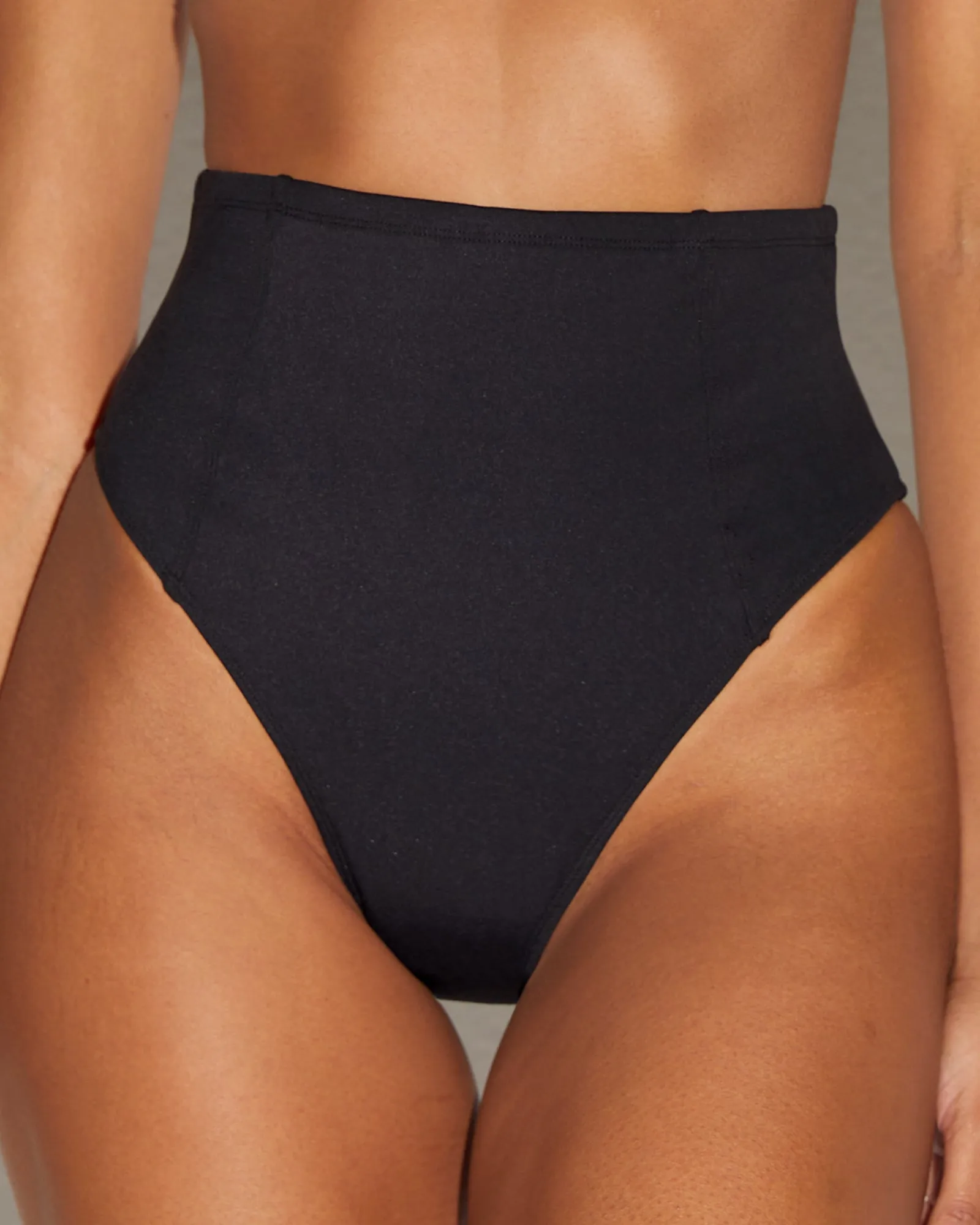 Hi Cut Kini Bottom - Black