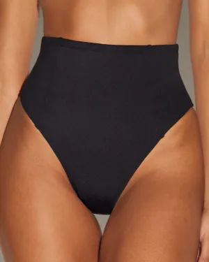 Hi Cut Kini Bottom - Black