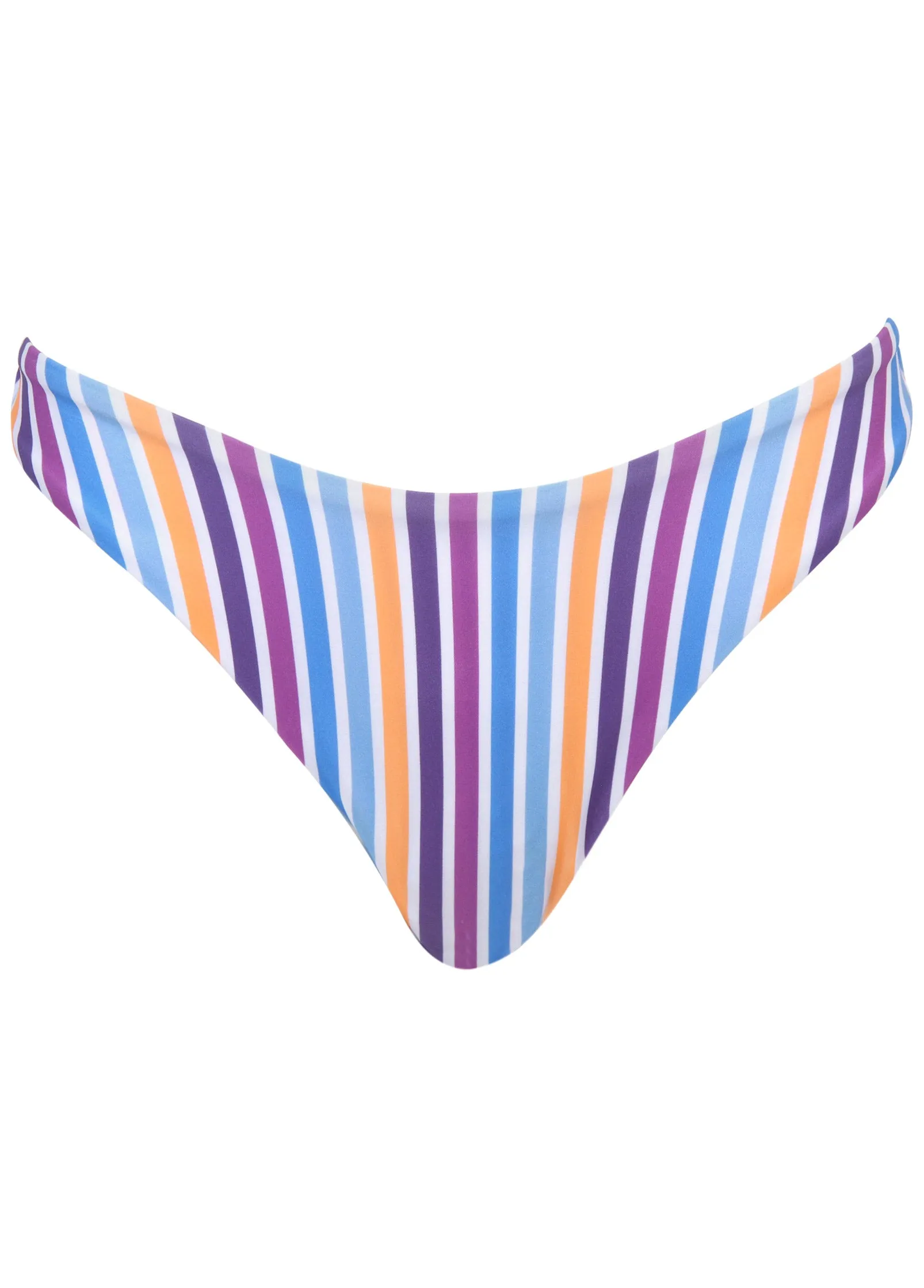 High Leg Scoop Bottom - Reversible Lollipop Stripe