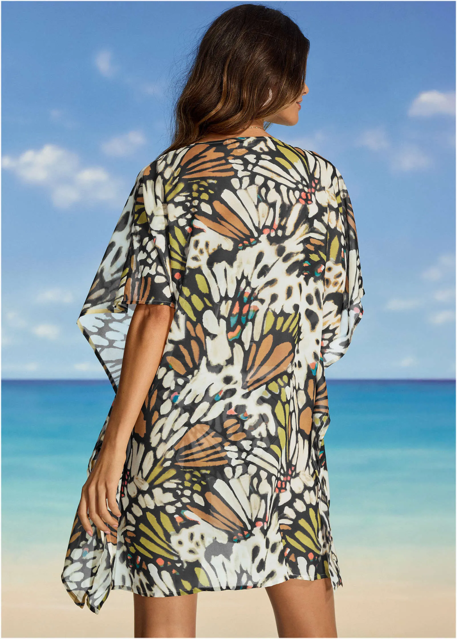 Kimono Cover-Up - Butterfly Cheetah