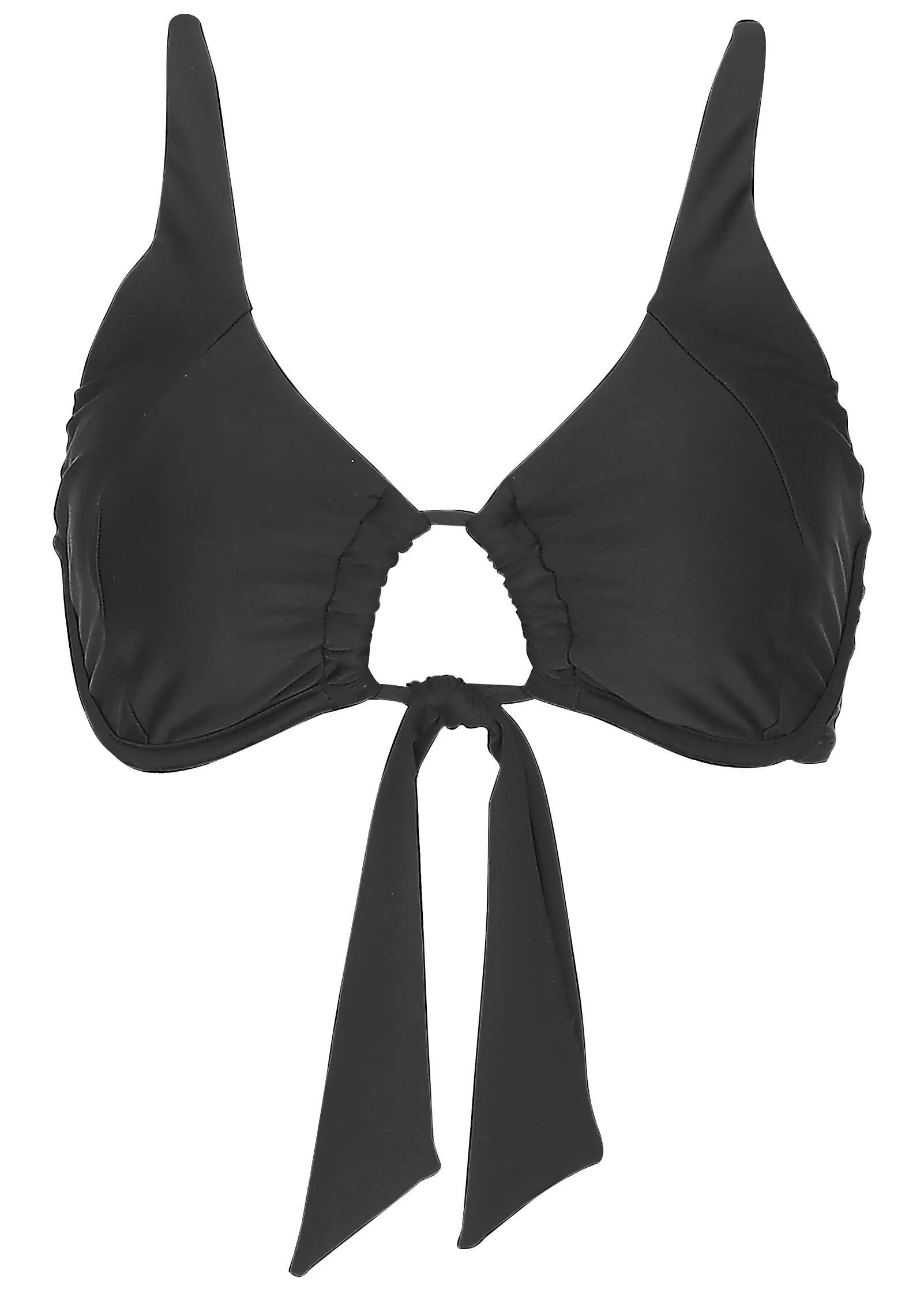 Knot Underwire Bikini Top - Black