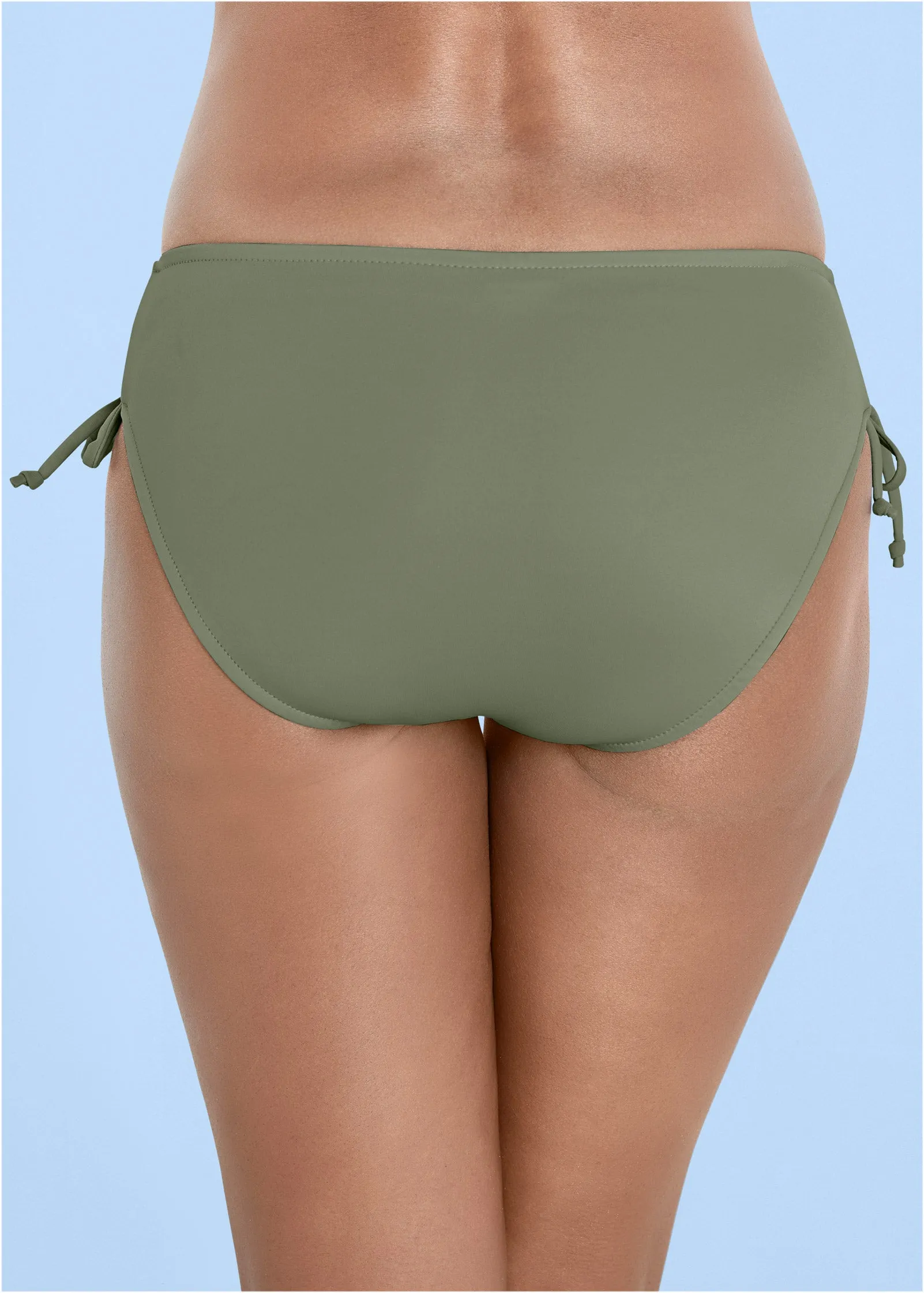 Lattice Side Bikini Bottom - Army Green