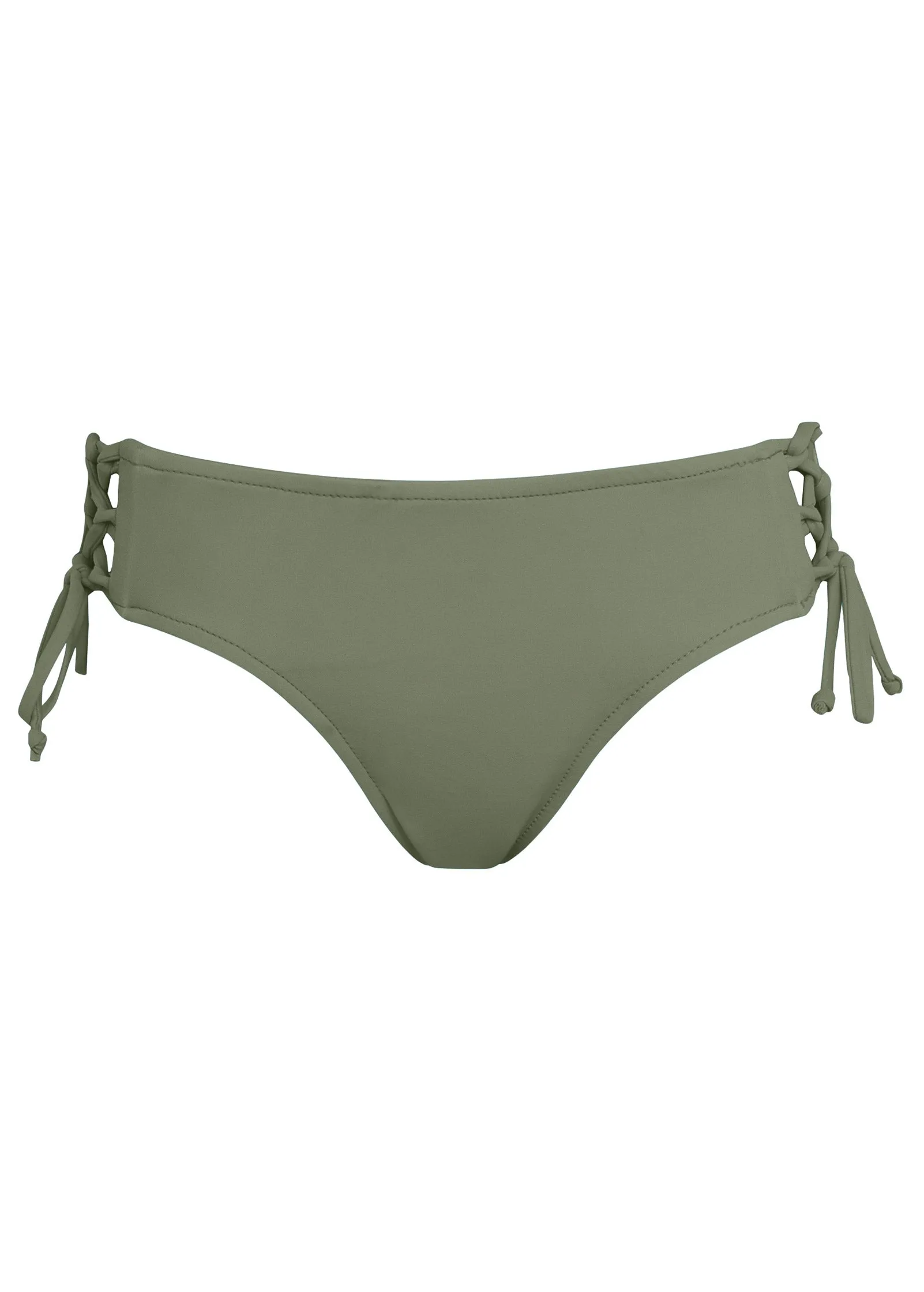 Lattice Side Bikini Bottom - Army Green
