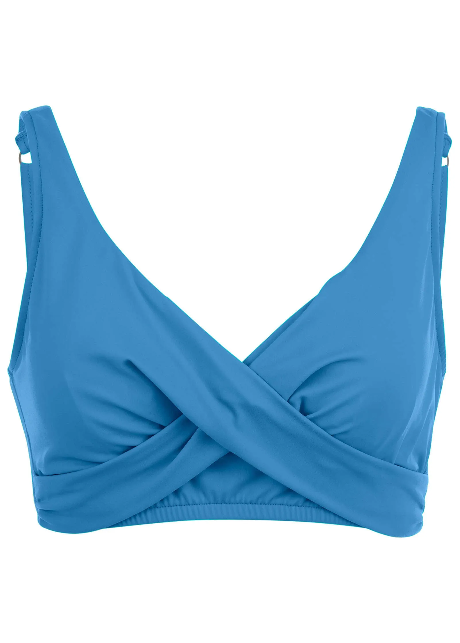 Lovely Lift Wrap Bikini Top - Azure Blue