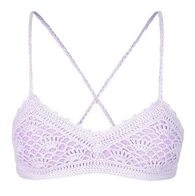 Lucia Crochet Top - Purple