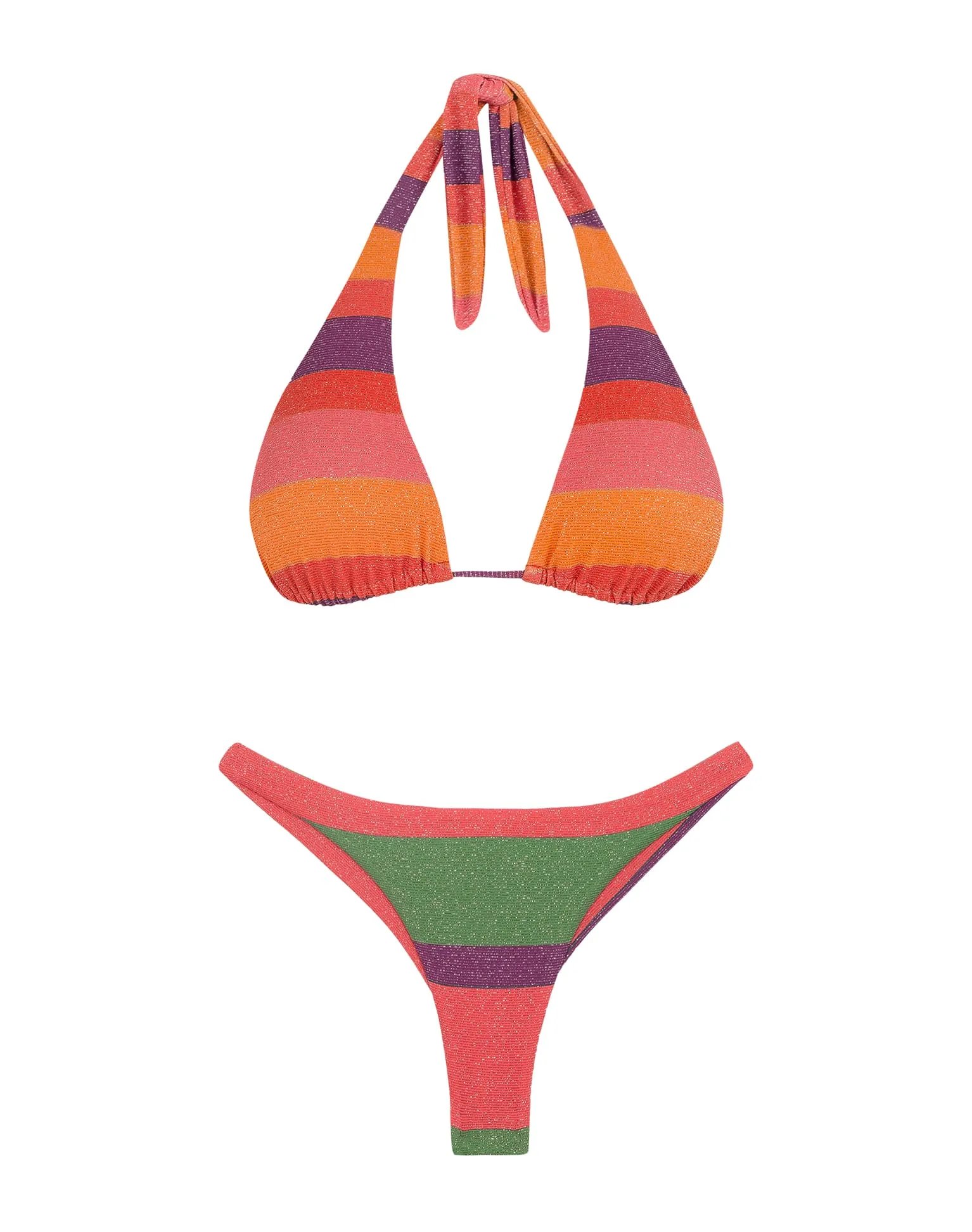 Lurex Joy Tri Top - Heatwave