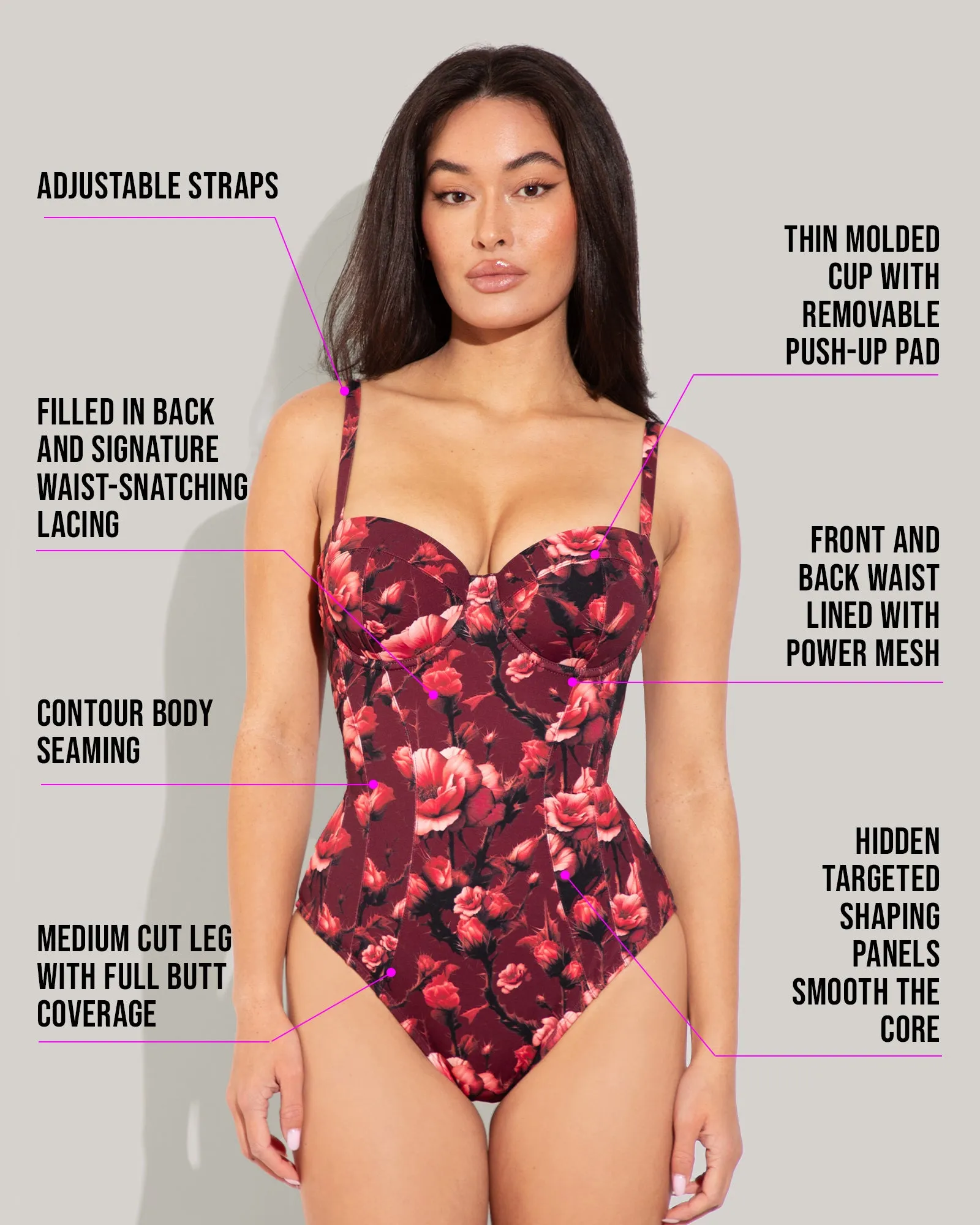 Lushy - Cranberry Floral