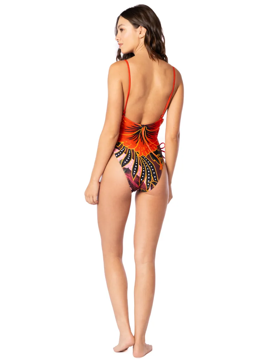 Maaji Pink Hibiscus Lyla Classic One Piece