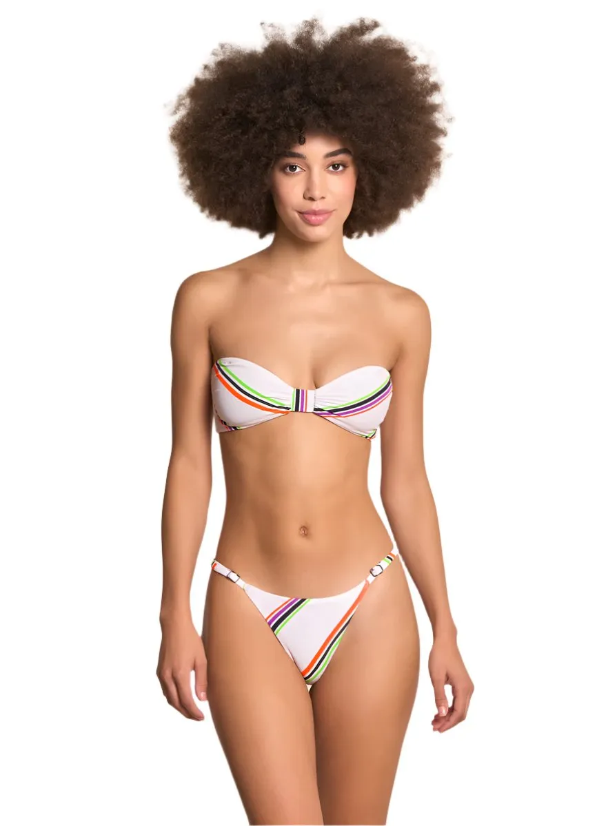 Maaji Pinstripe Amber Strapless Bandeau Bikini Top