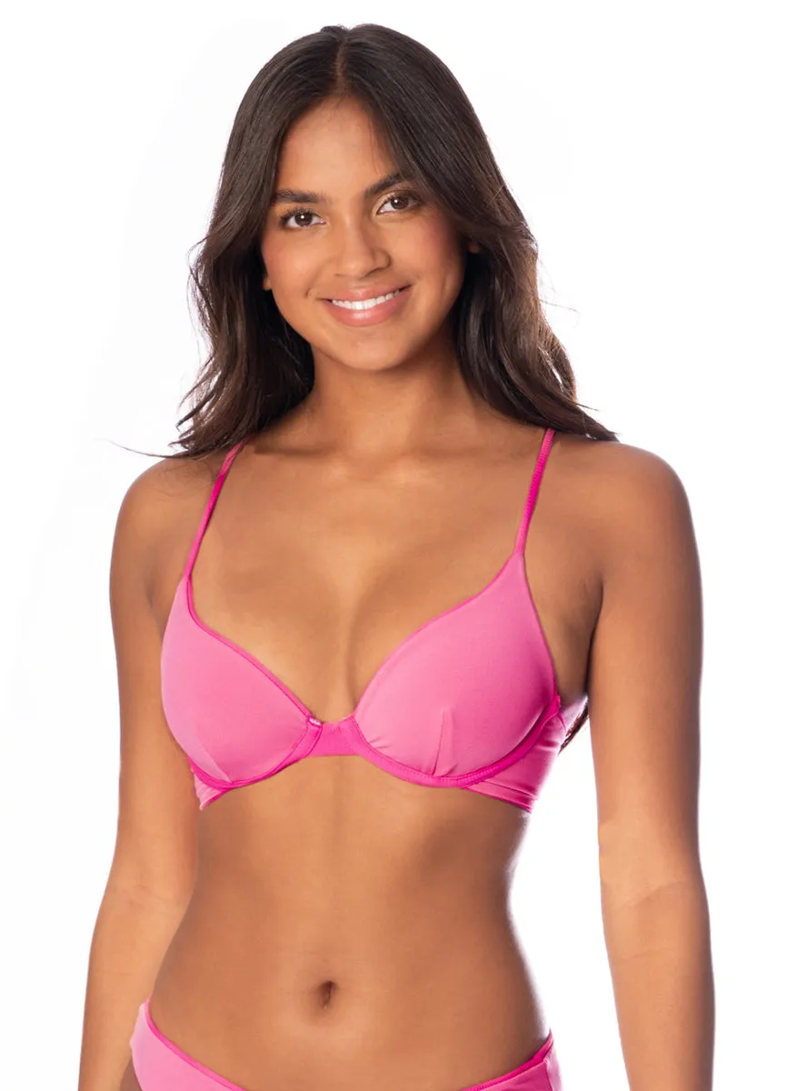 Maaji Radiant Pink Dainty Unmolded Underwire Bikini Top
