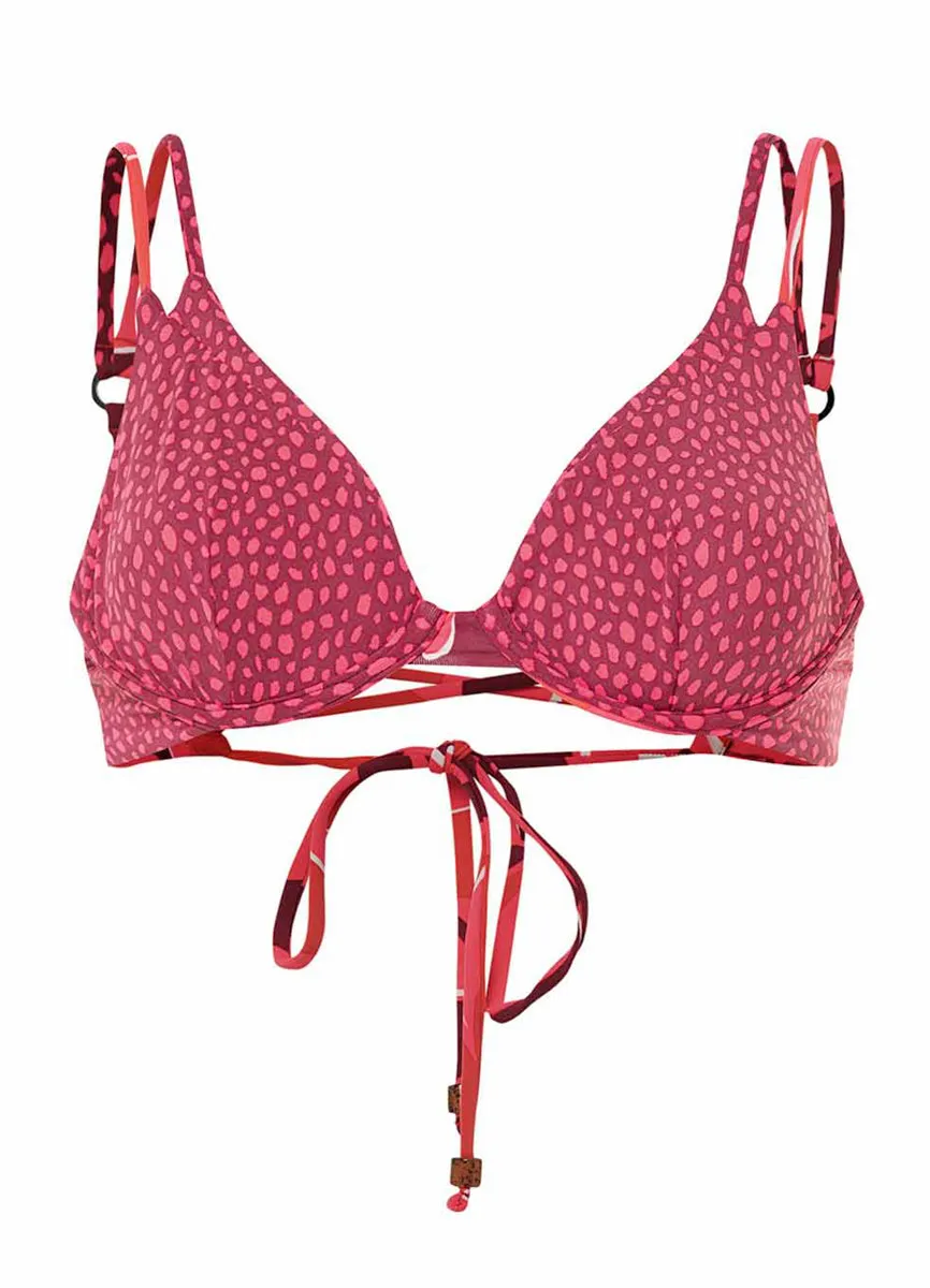 Maaji Red Foliage Giorgia Unmolded Underwire Bikini Top