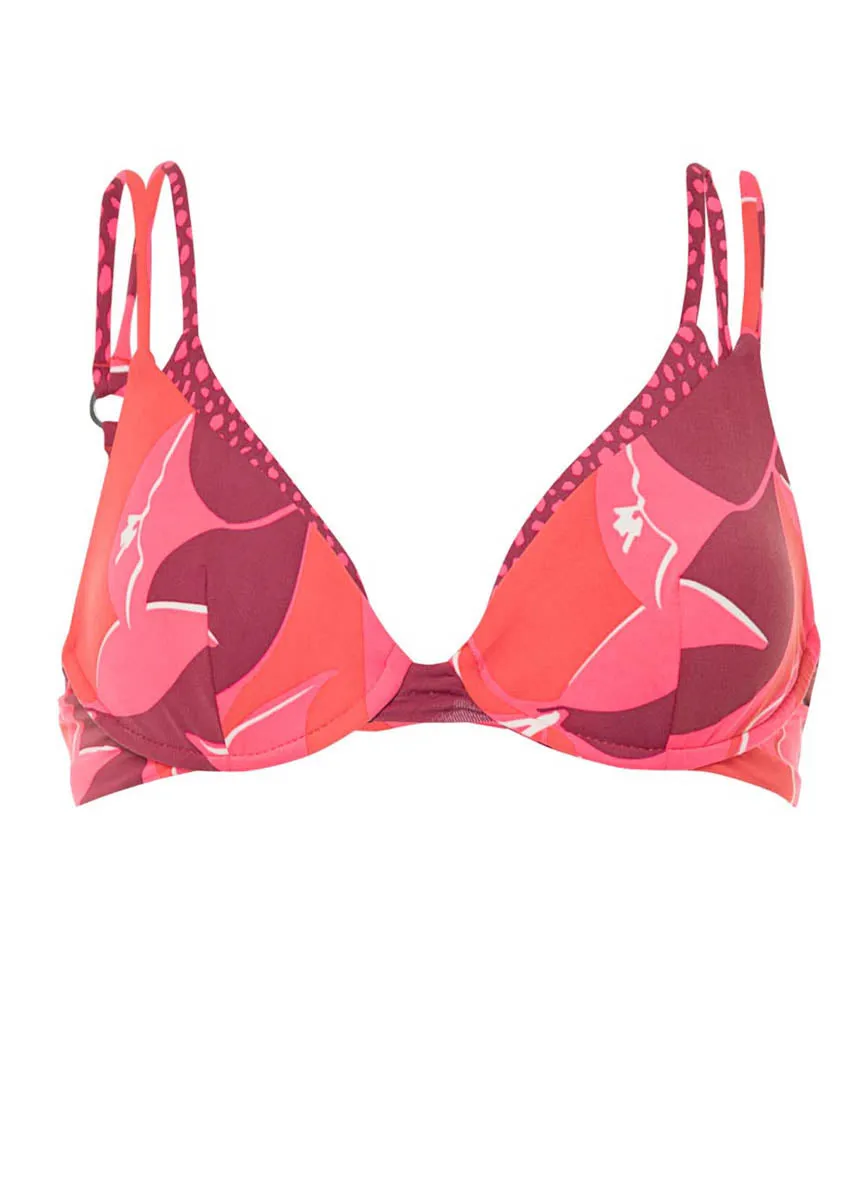 Maaji Red Foliage Giorgia Unmolded Underwire Bikini Top