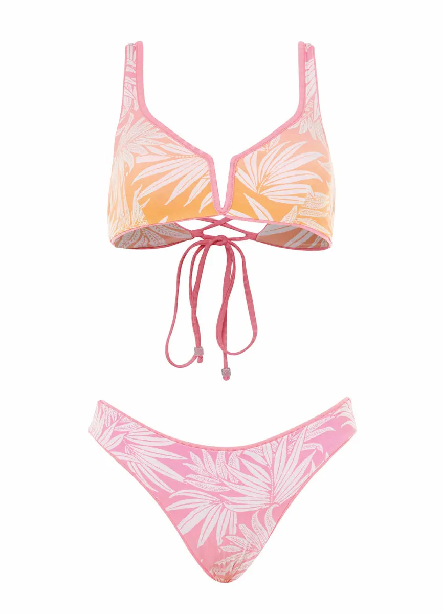 Maaji Sea Pink Victoria V Wire Bralette Bikini Top