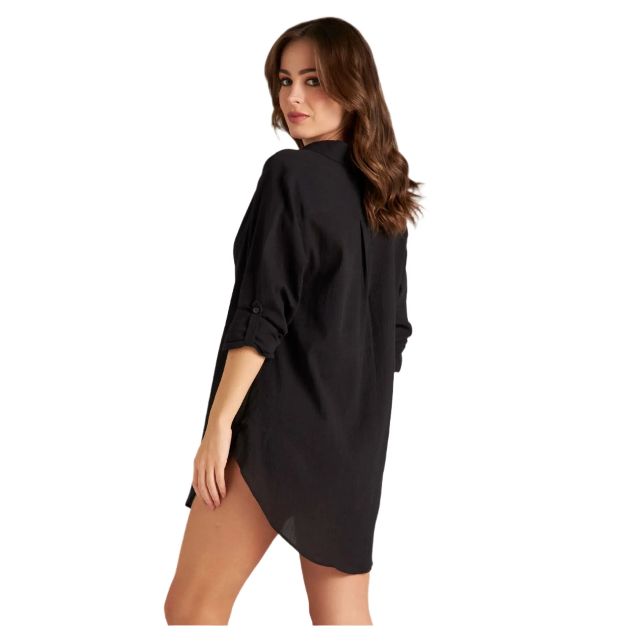 MARIE HIGH-LOW SHIRT COVERUP