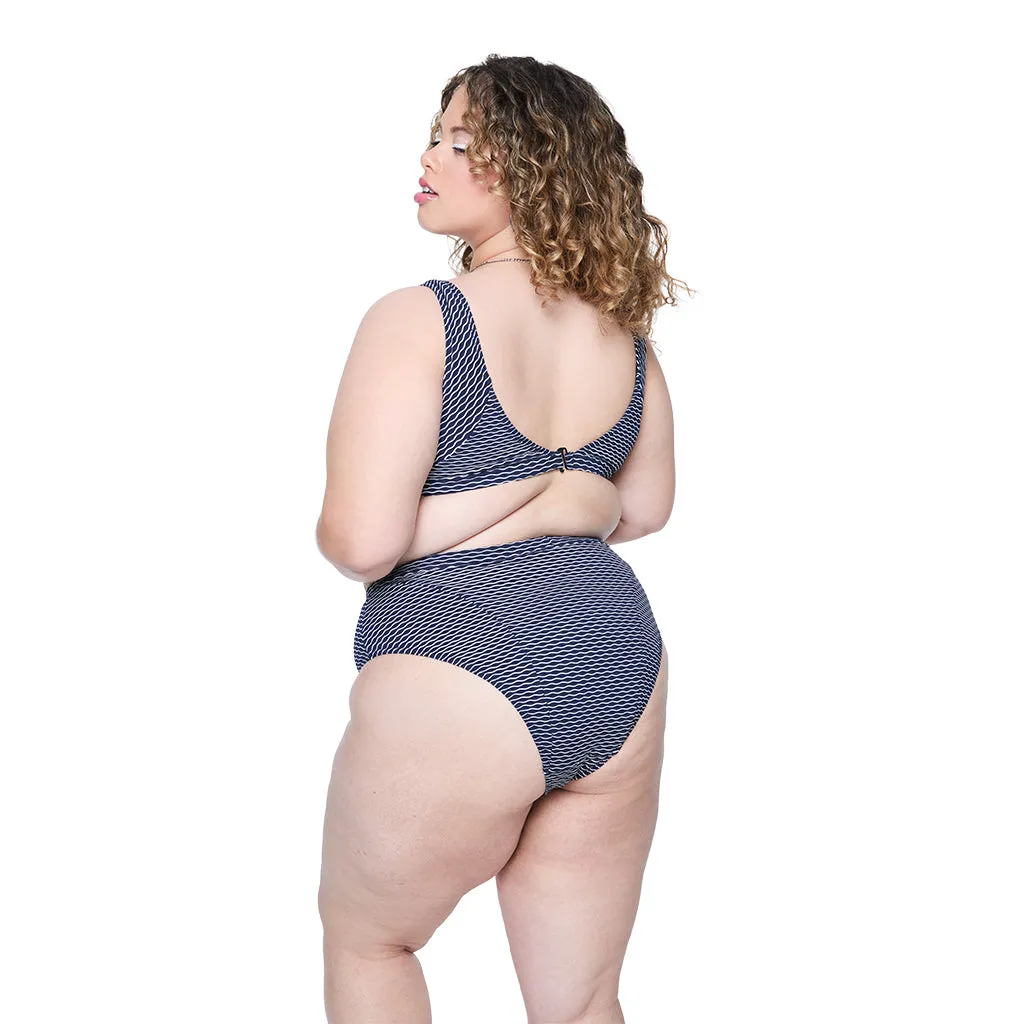 Mica Top - Navy Wave